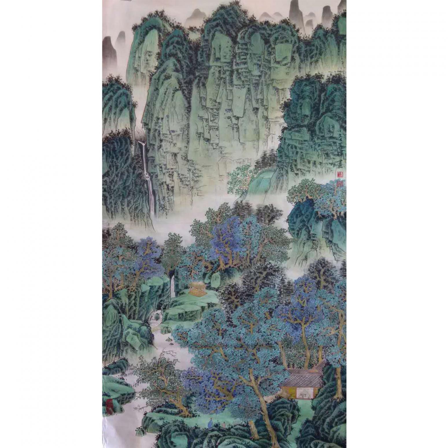 唐再辉国画作品《【隐居图】作者唐再辉》