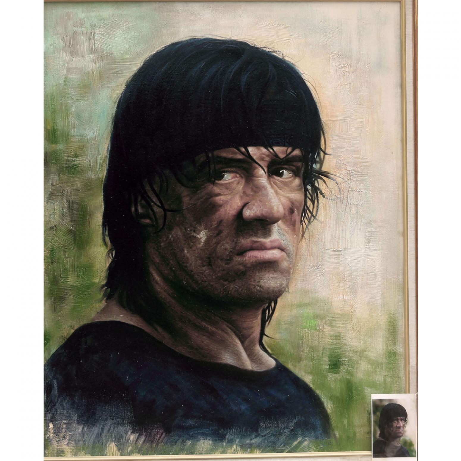 张大胜油画作品《【史泰龙】作者张大胜》