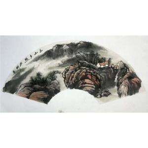 艺术品图片：艺术家刘洪彬国画作品名称《【幽山夕照】作者刘洪彬》价格4800.00 元