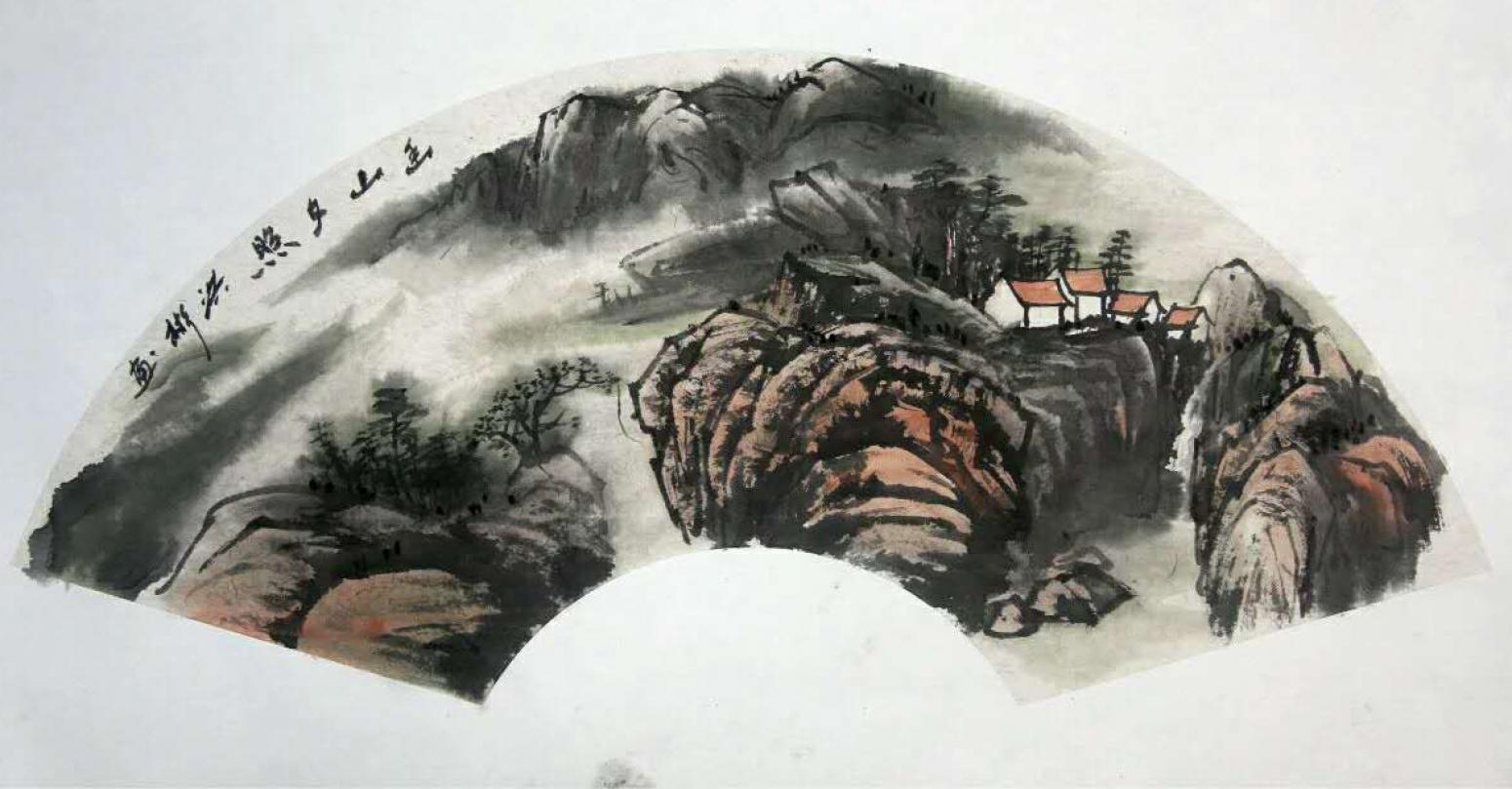 刘洪彬国画作品《【幽山夕照】作者刘洪彬》【图0】