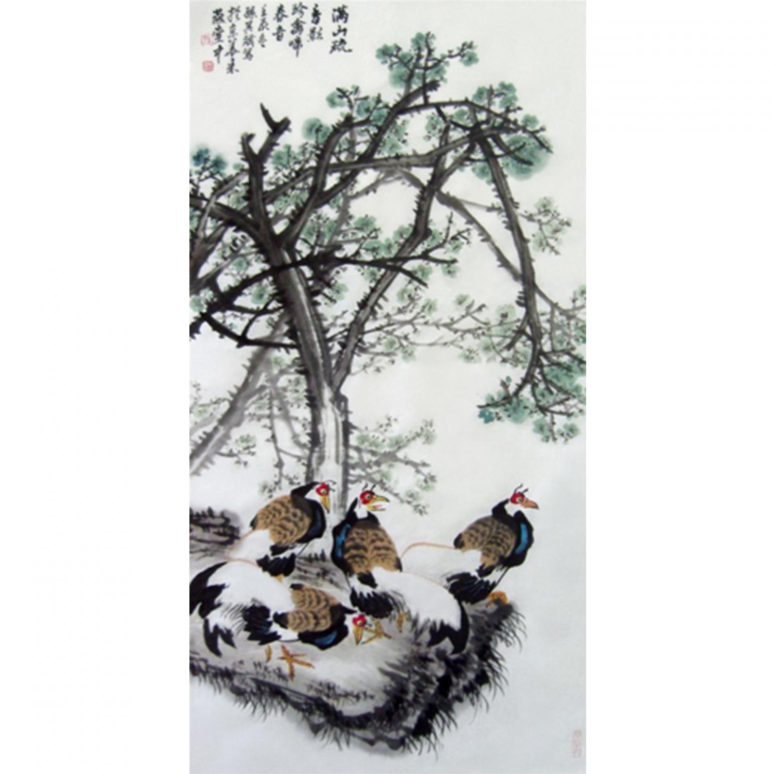 孙其斌国画作品《【满山疏香影】作者孙其斌》