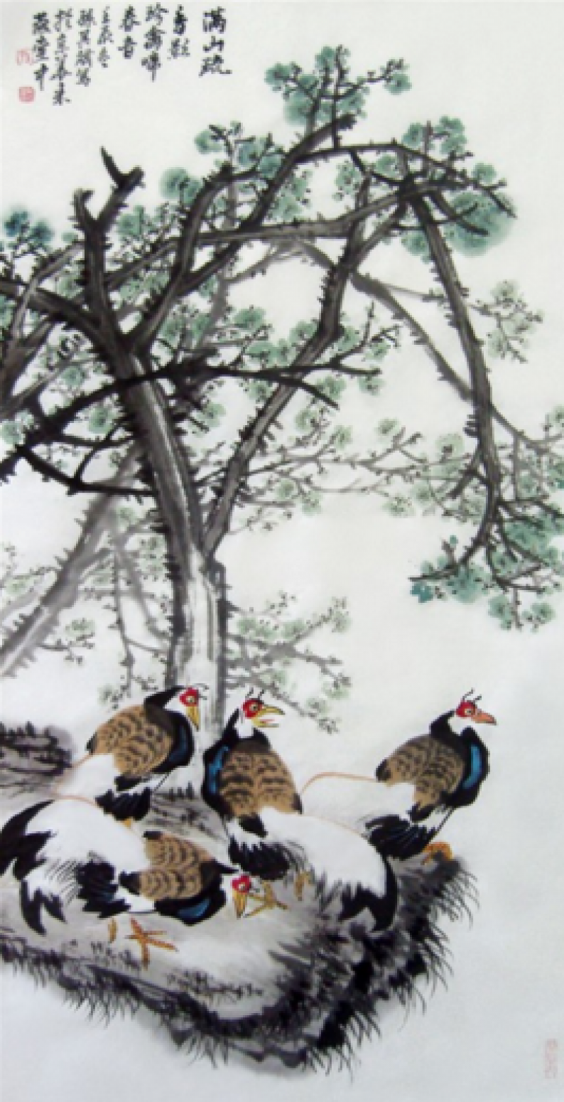 孙其斌国画作品《【满山疏香影】作者孙其斌》【图0】