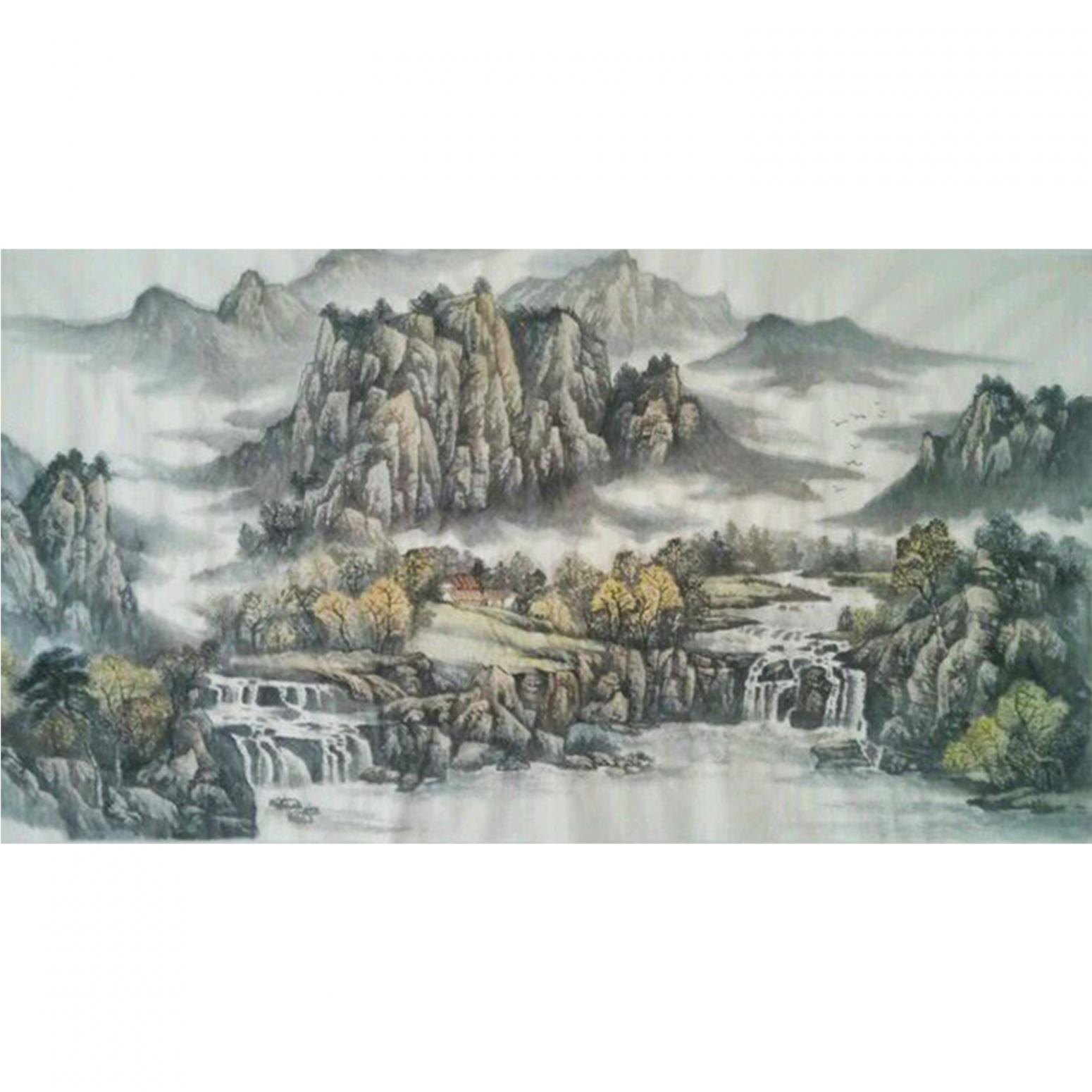 王功国画作品《【山水2】作者王功》