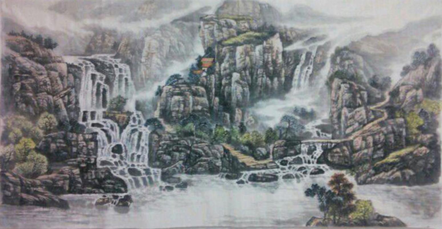 王功国画作品《【山水3】作者王功》【图0】