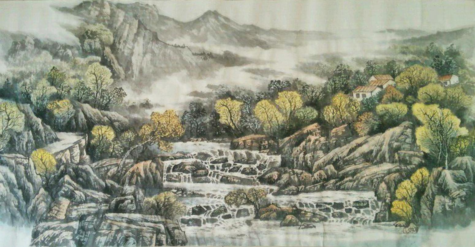 王功国画作品《【山水4】作者王功》【图0】
