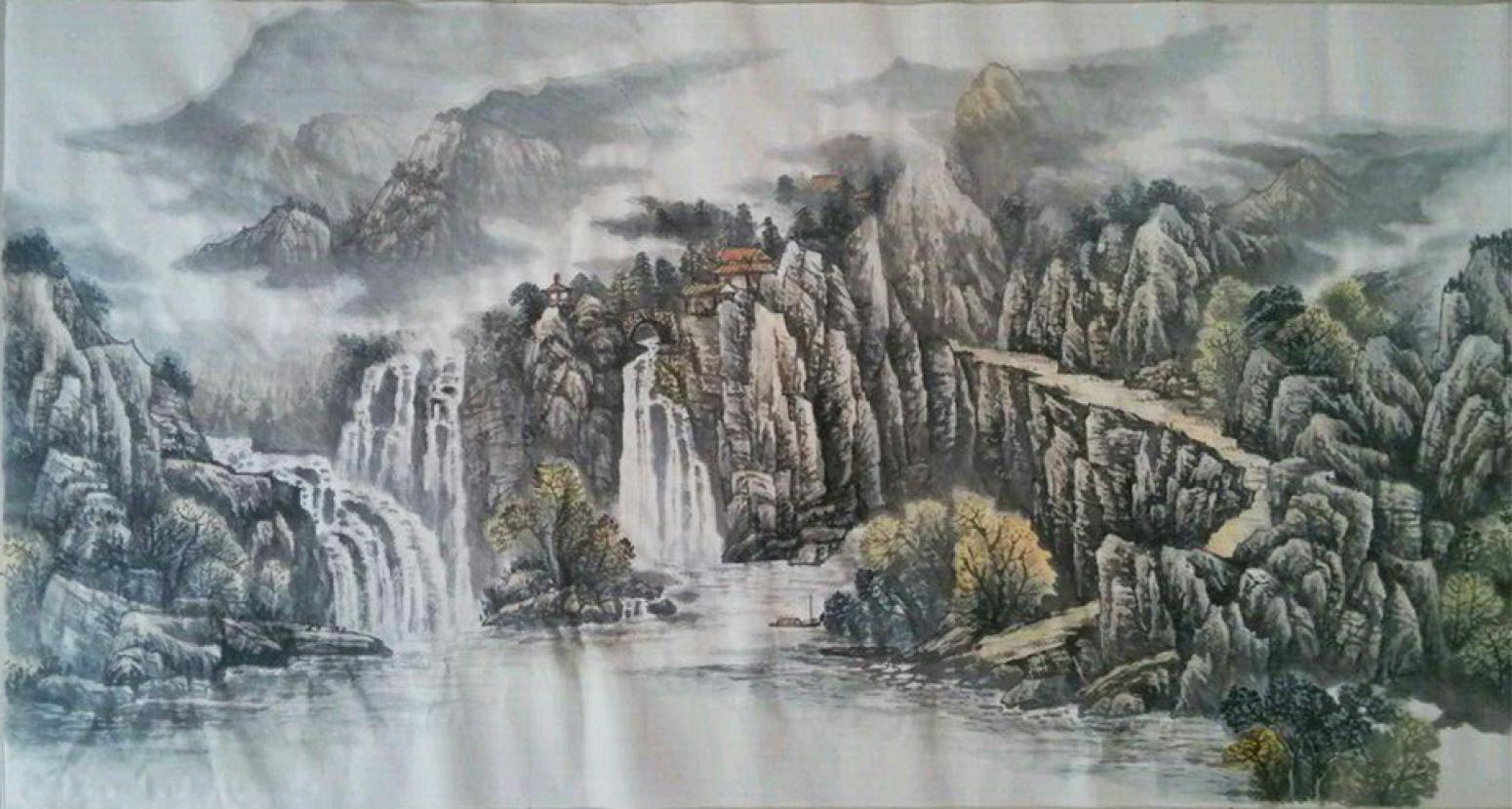 王功国画作品《【山水6】作者王功》【图0】