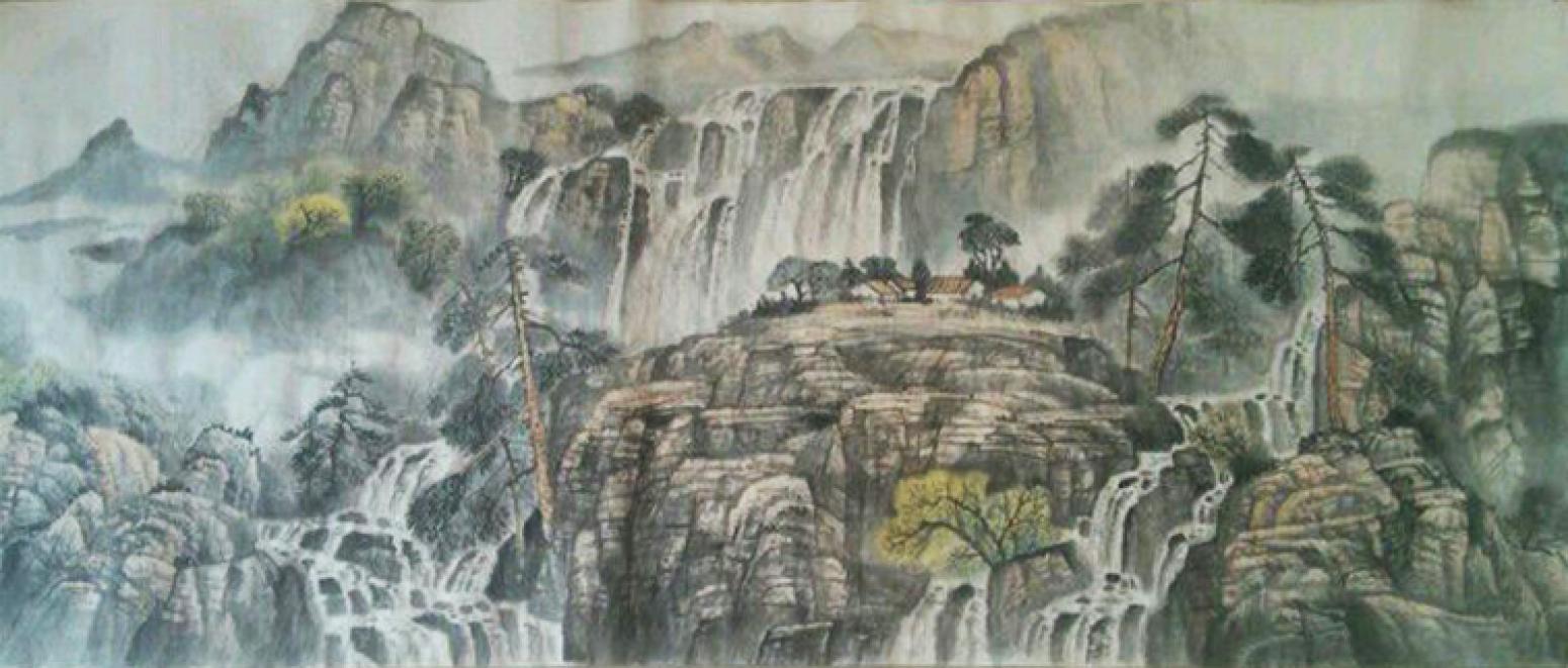 王功国画作品《【山水8】作者王功》【图0】