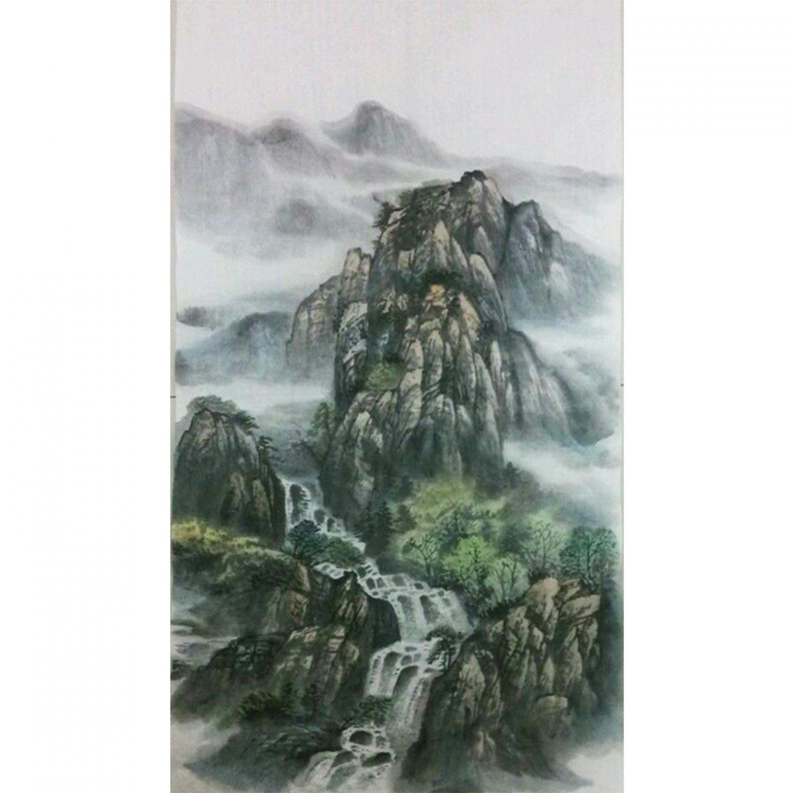 王功国画作品《【山水9】作者王功》