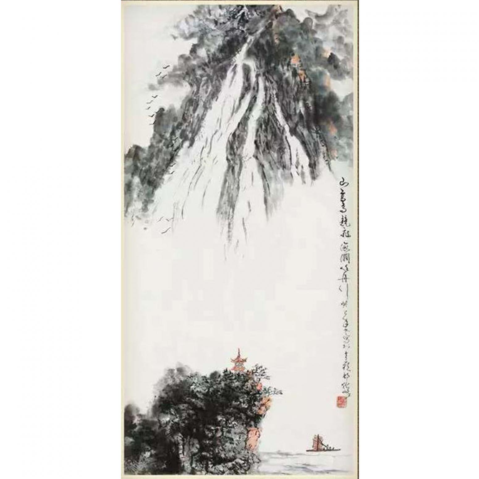 狄峰国画作品《【悬峰】作者狄峰》