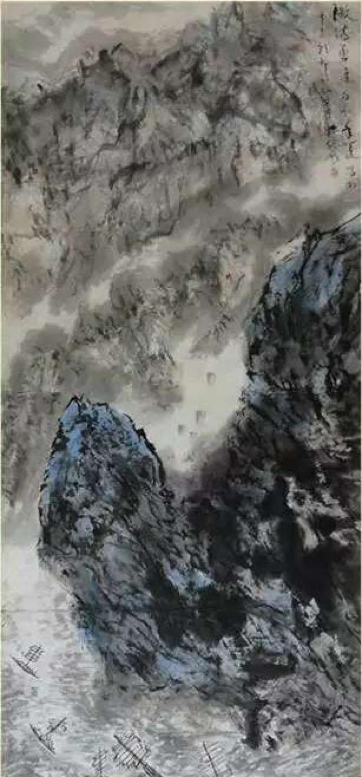 狄峰国画作品《【千帆脚下过 绿水环江流】作者狄峰》【图0】