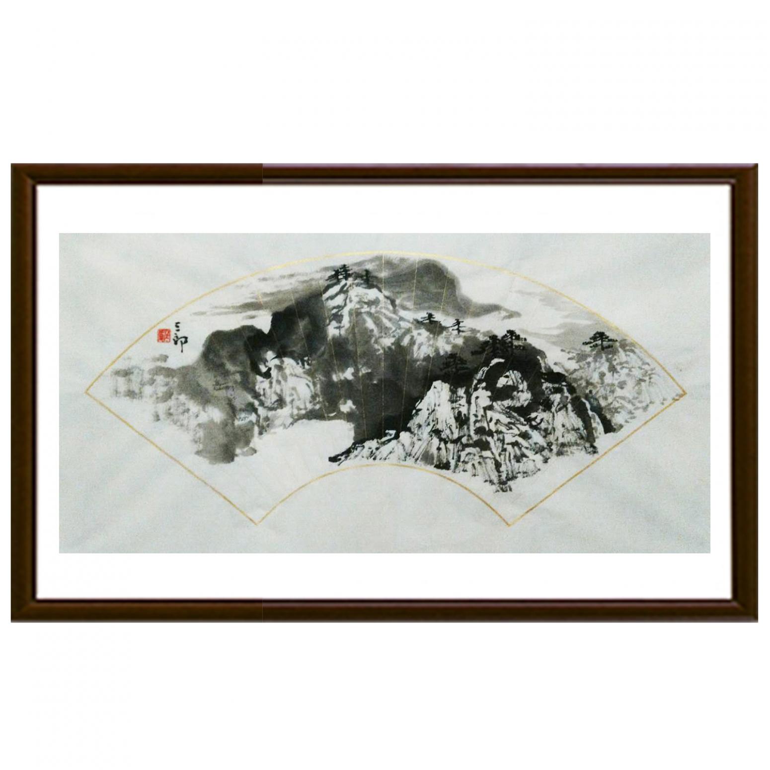 曾庆杰国画作品《【扇面07】作者曾庆杰》【图2】