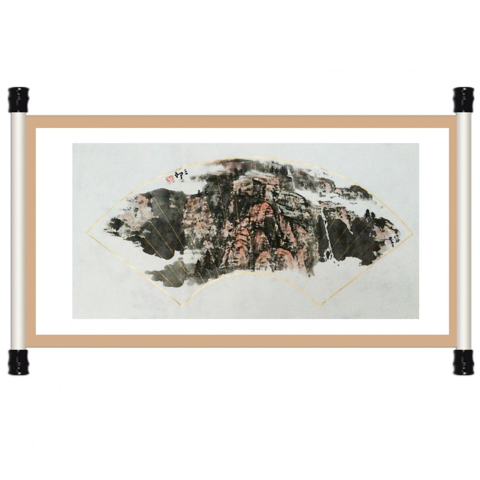 曾庆杰国画作品《【扇面06】作者曾庆杰》【图1】