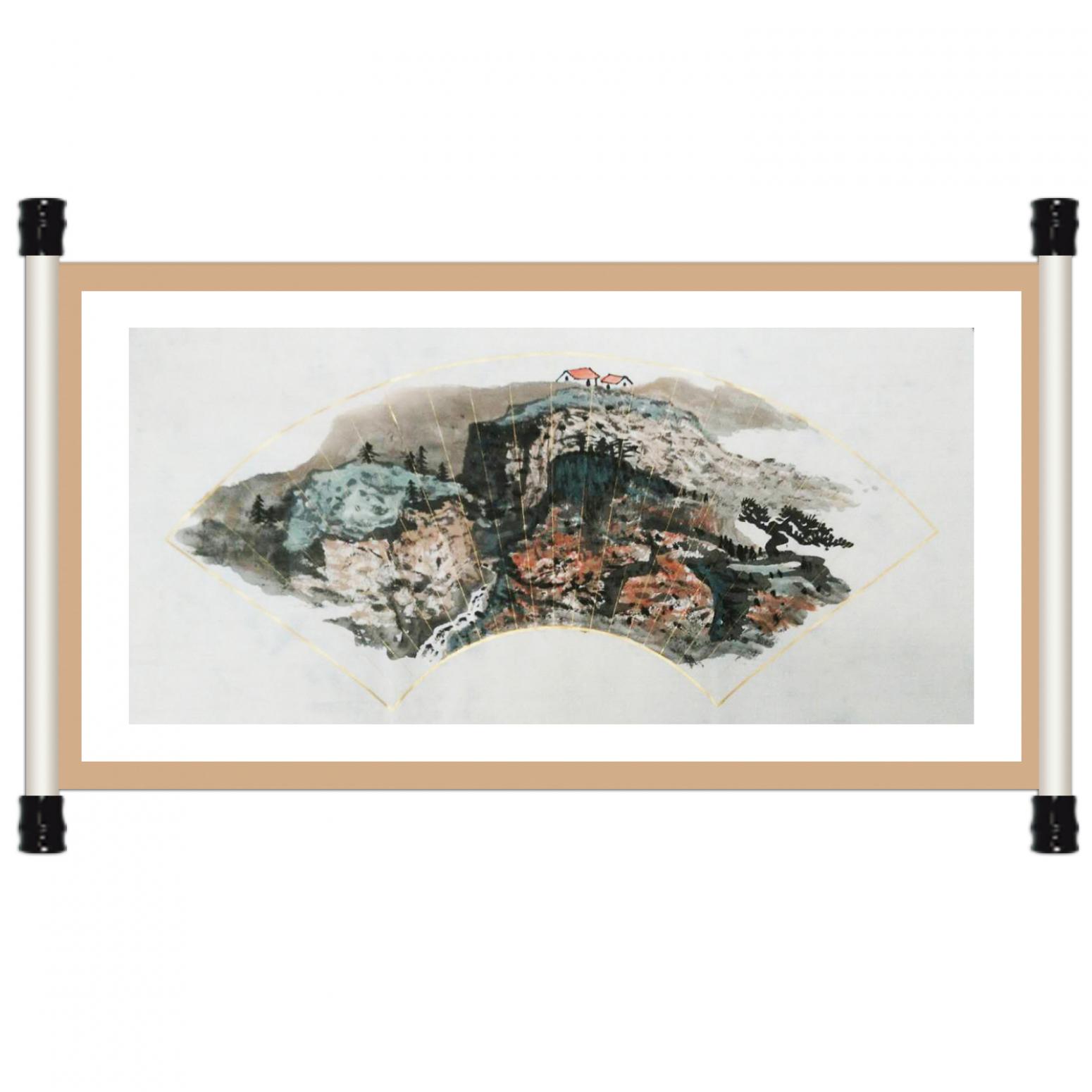 曾庆杰国画作品《【扇面05】作者曾庆杰》【图1】