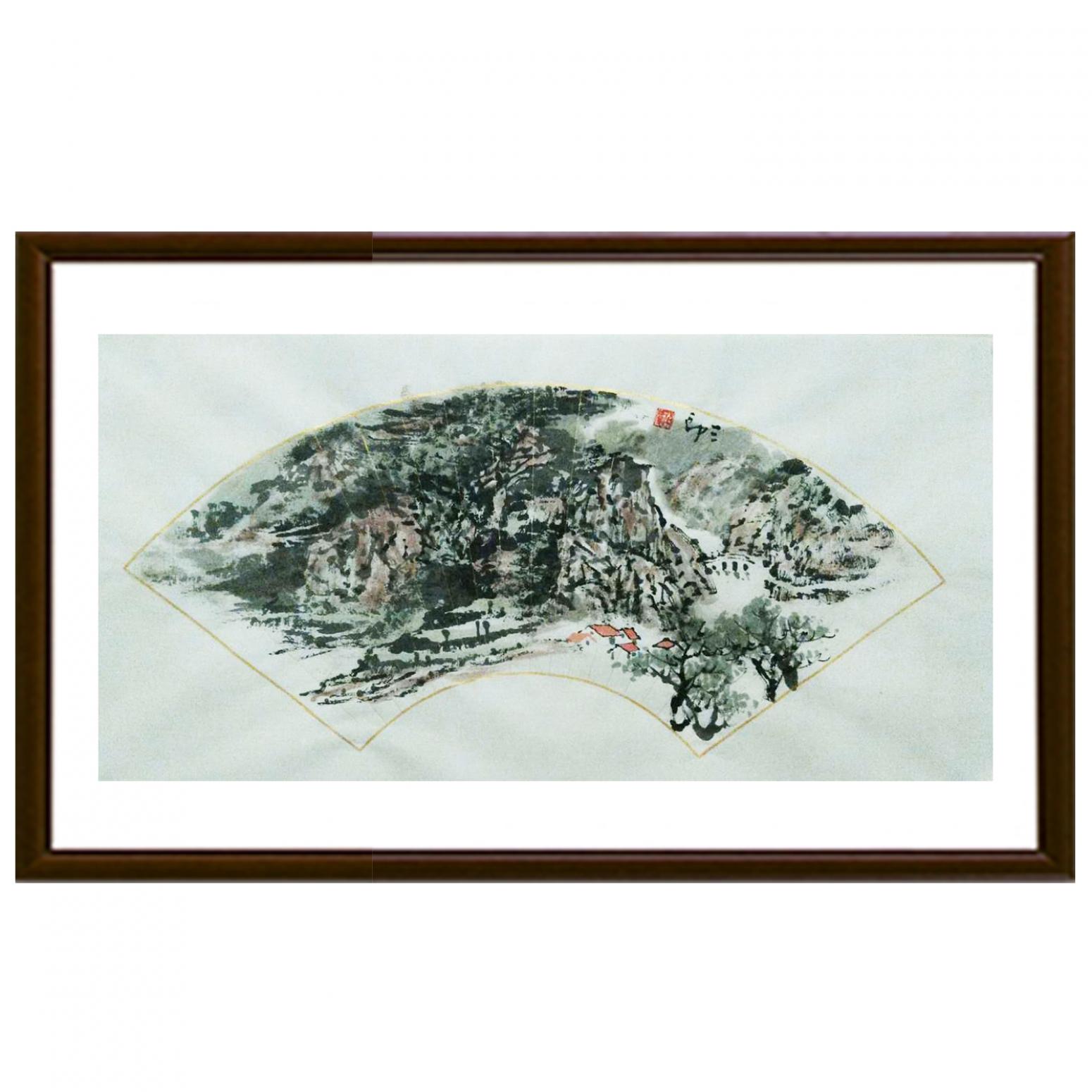 曾庆杰国画作品《【扇面04】作者曾庆杰》【图2】