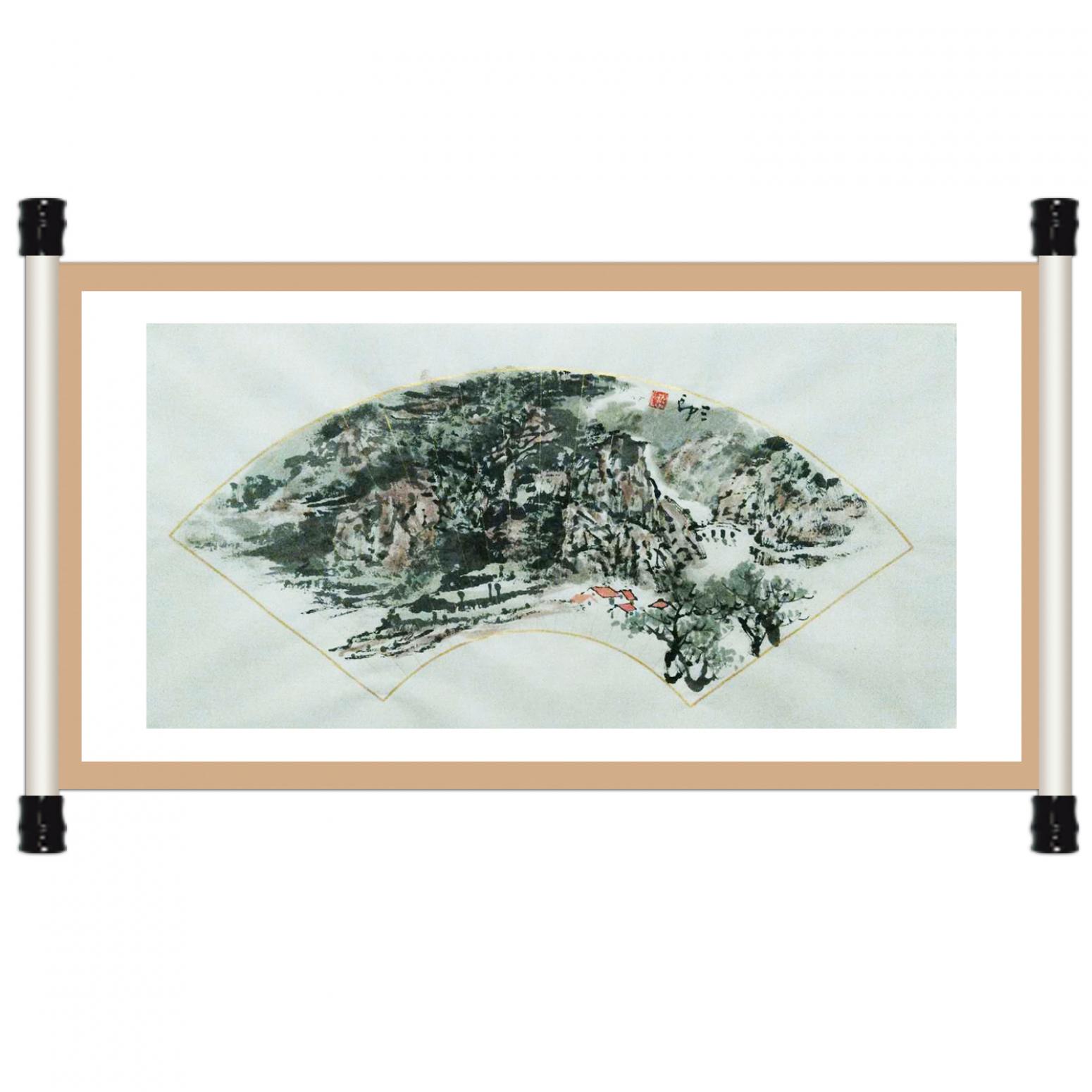 曾庆杰国画作品《【扇面04】作者曾庆杰》【图1】