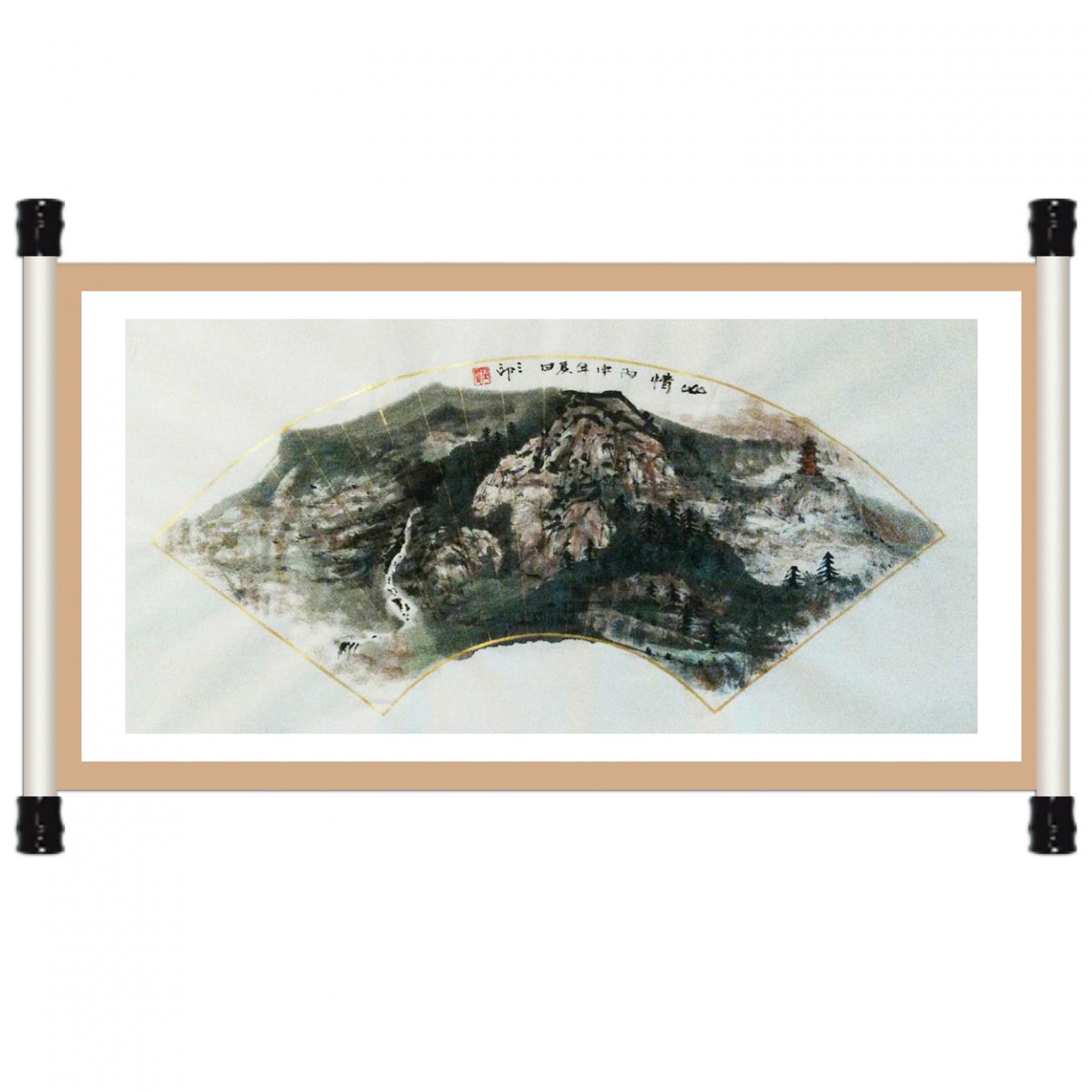 曾庆杰国画作品《【扇面01】作者曾庆杰》【图1】