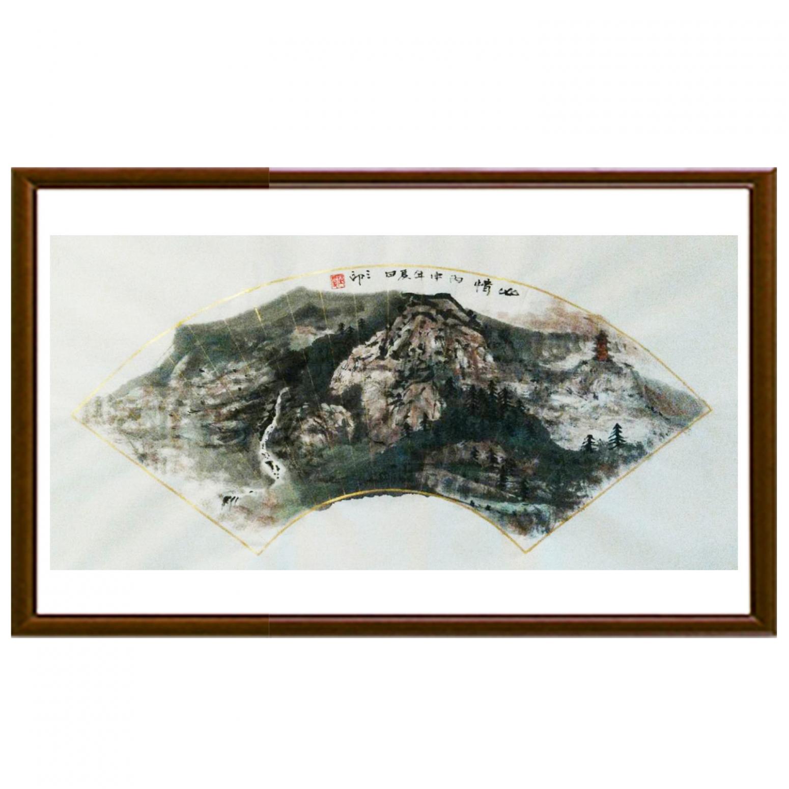 曾庆杰国画作品《【扇面01】作者曾庆杰》【图2】