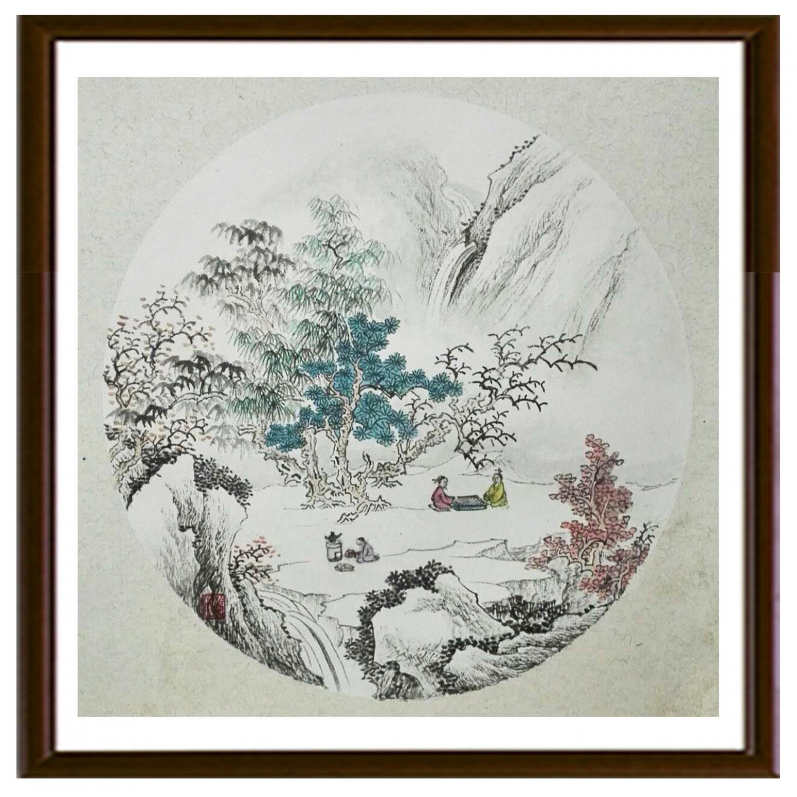 陈奇培国画作品《【圆形软卡】作者陈奇培 临摹》【图2】