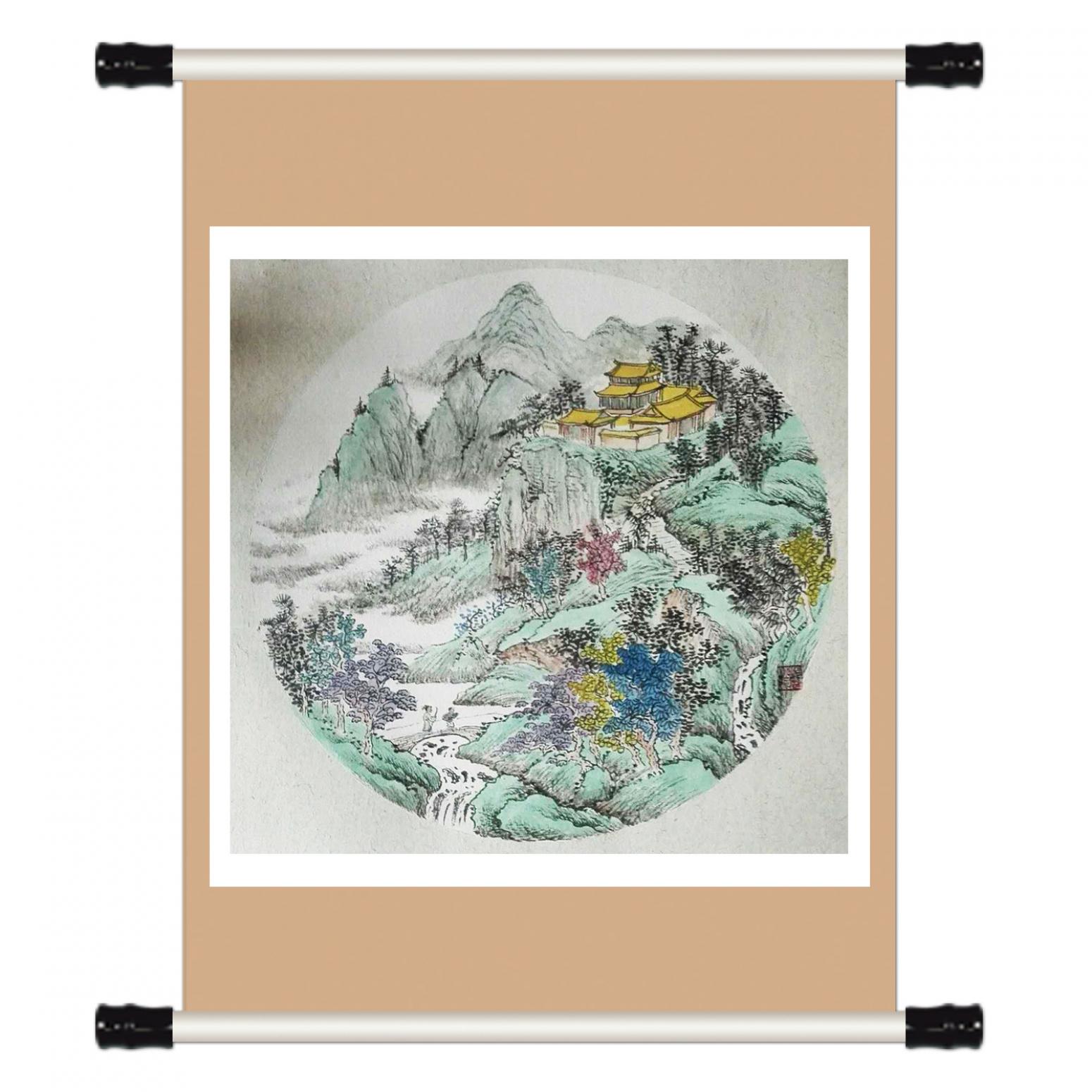 陈奇培国画作品《【圆形软卡】作者陈奇培 临摹》【图1】