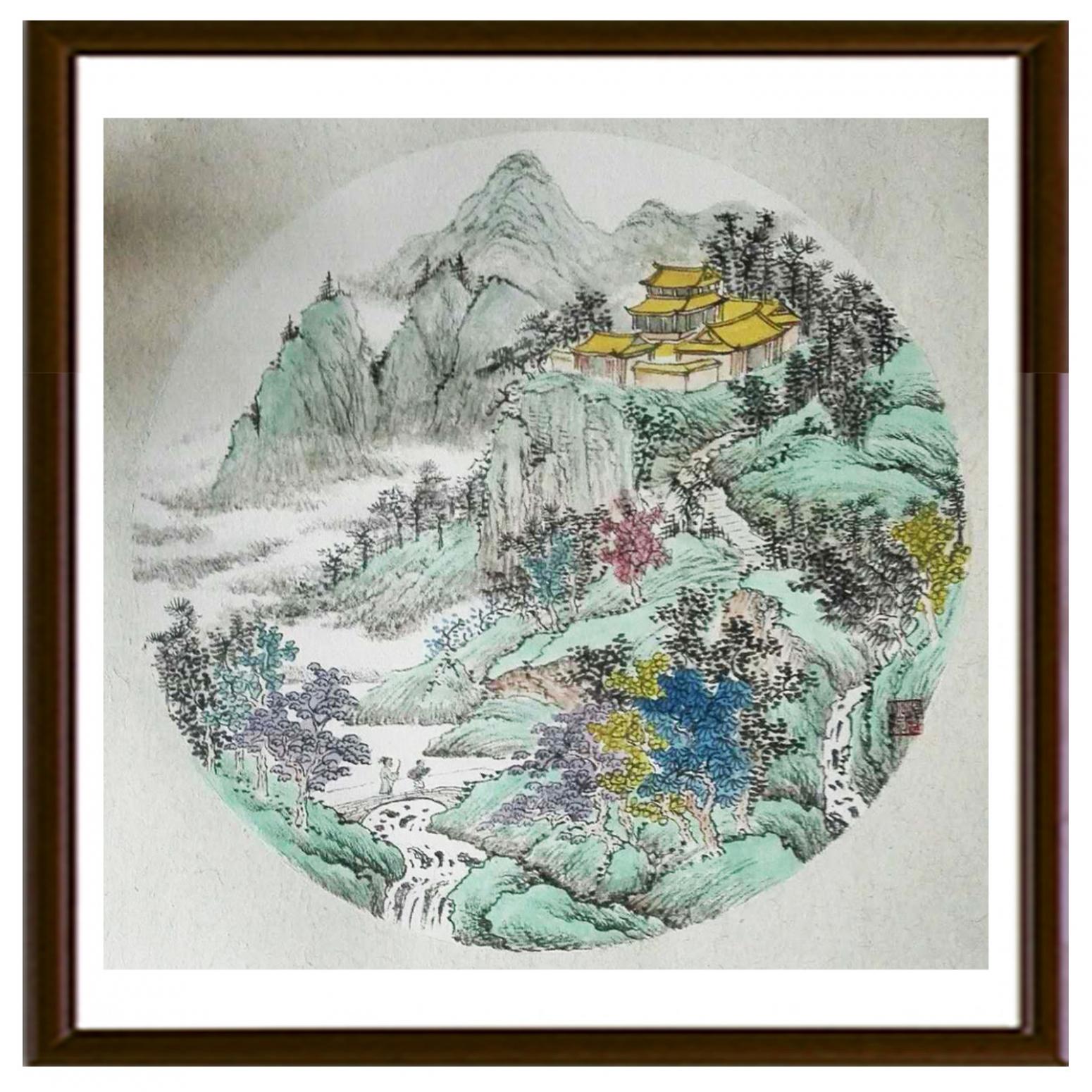 陈奇培国画作品《【圆形软卡】作者陈奇培 临摹》【图2】