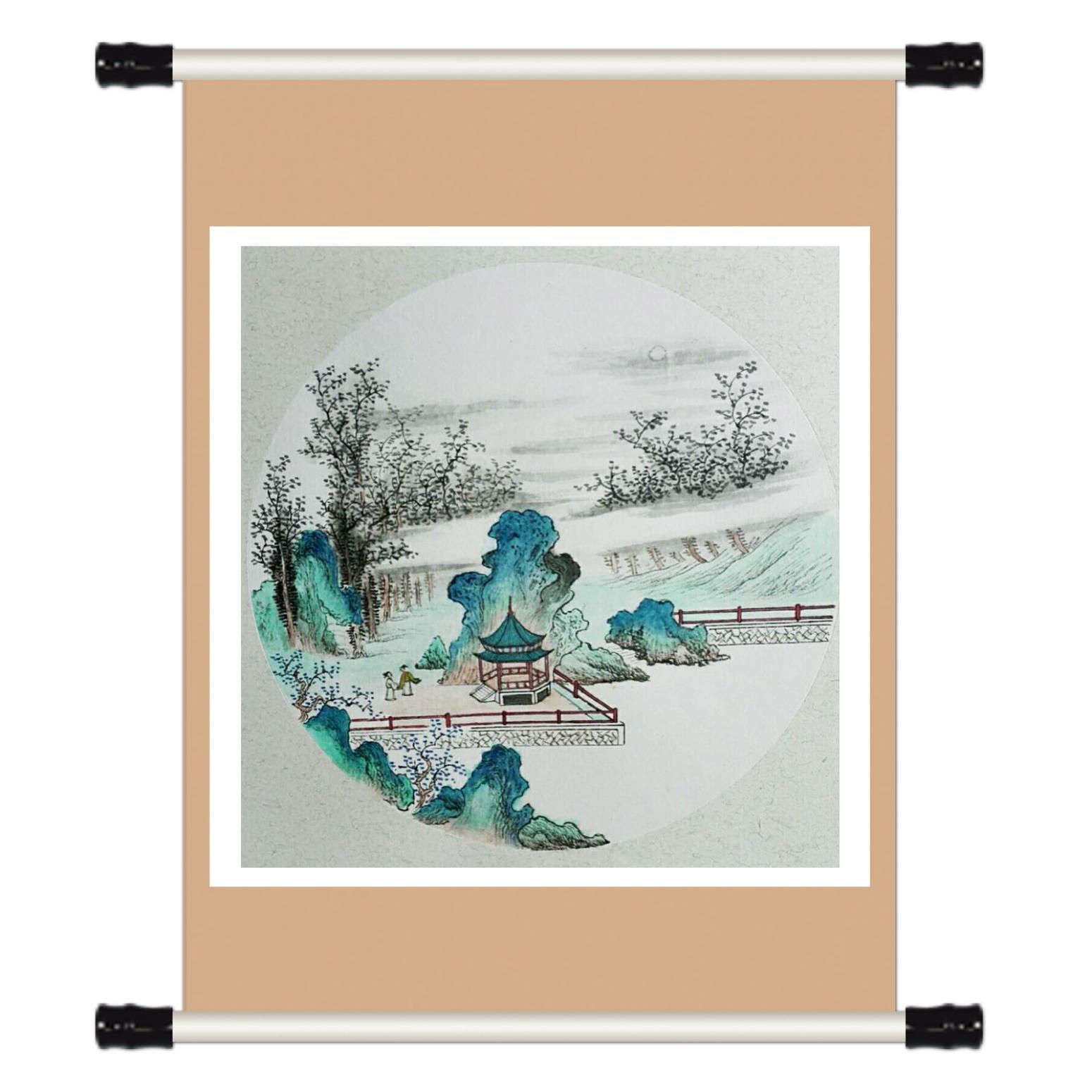 陈奇培国画作品《【圆形软卡】作者陈奇培 临摹》【图1】