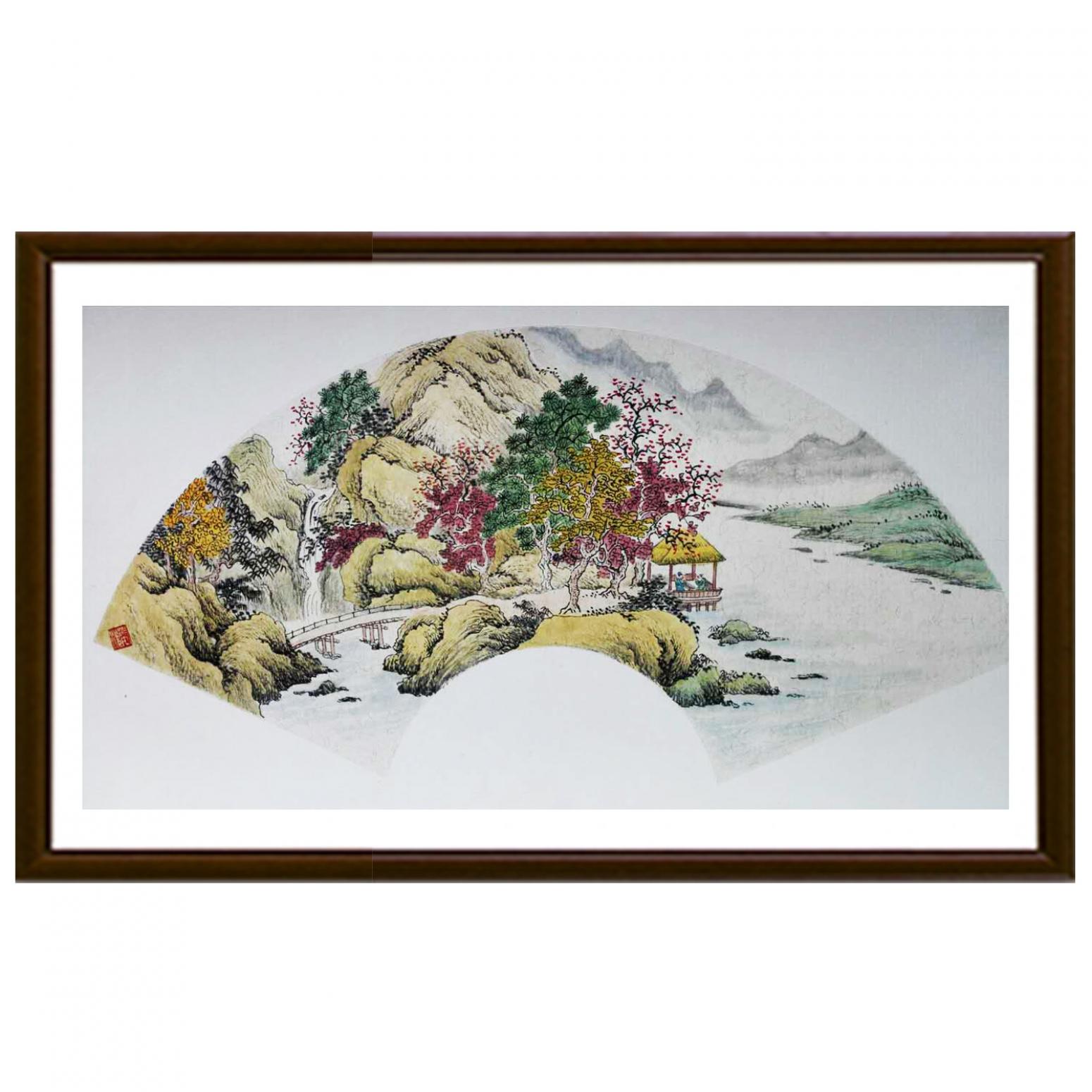 陈奇培国画作品《【扇面】作者陈奇培 临摹》【图2】