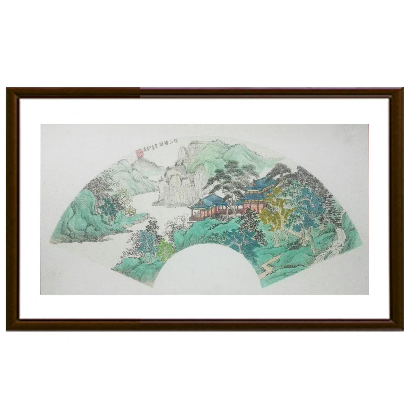 陈奇培国画作品《【扇面】作者陈奇培 临摹》【图2】