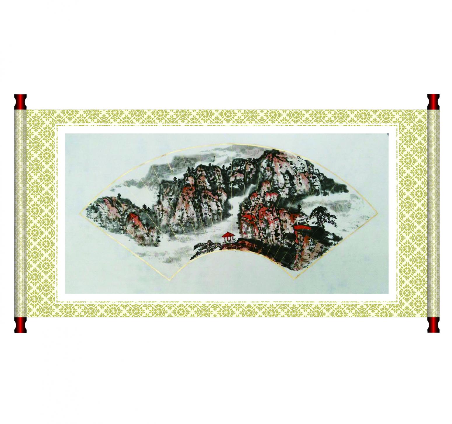 曾庆杰国画作品《【扇面08】作者曾庆杰》【图1】