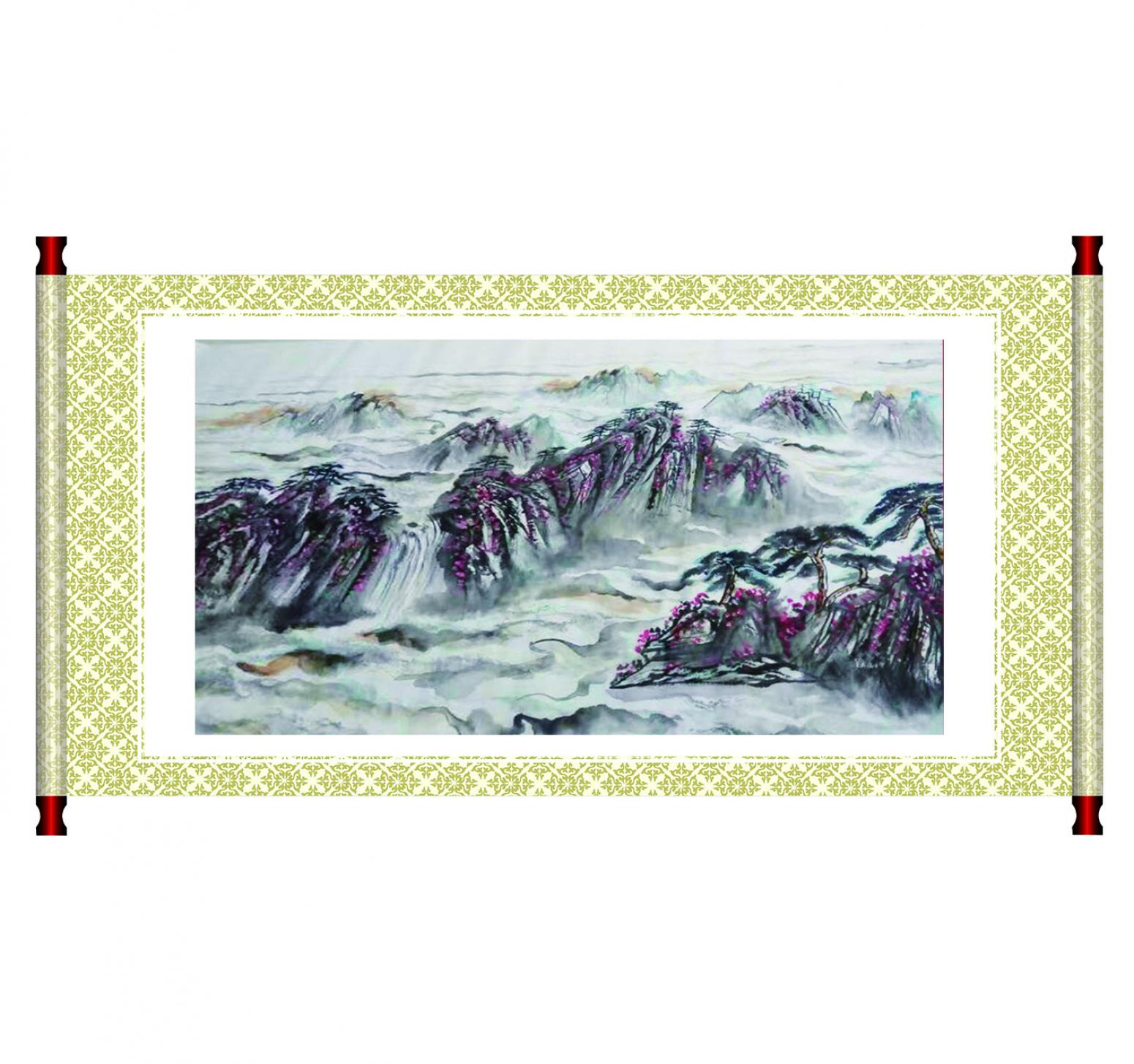 崔耀国画作品《【烟云山】作者崔耀》【图1】