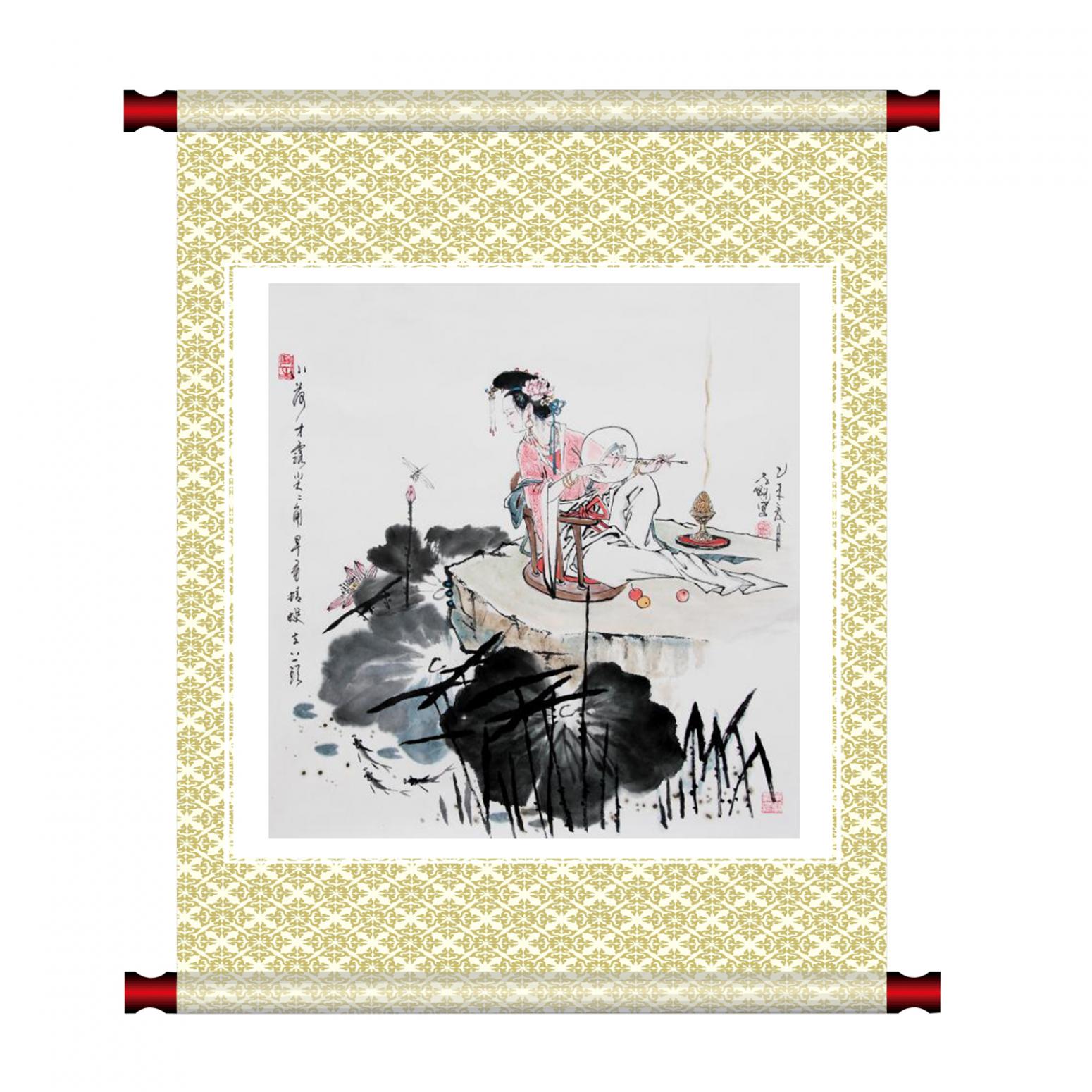 窦世魁国画作品《小荷才露尖尖角》【图1】