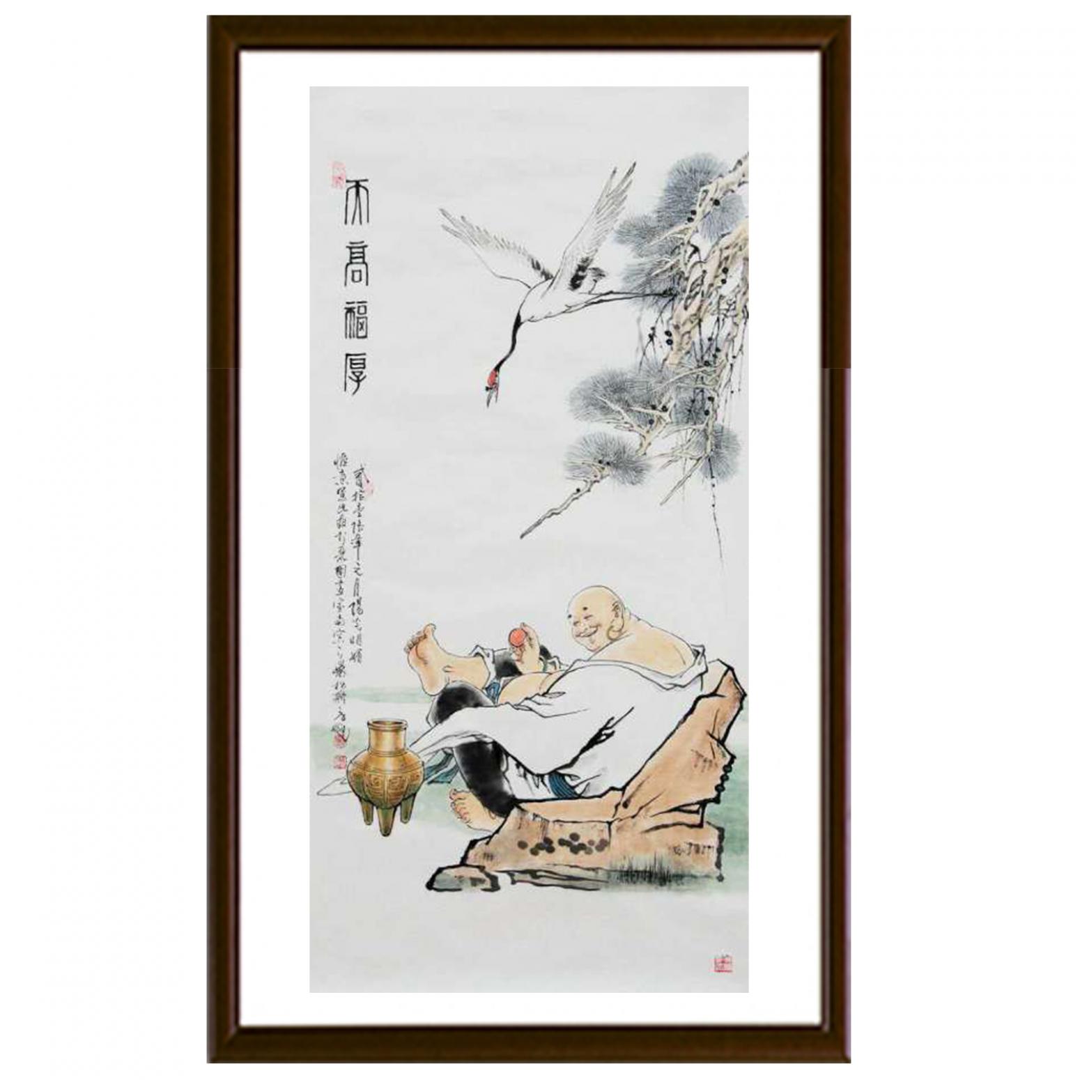 窦世魁国画作品《人物画-高福厚德》【图2】