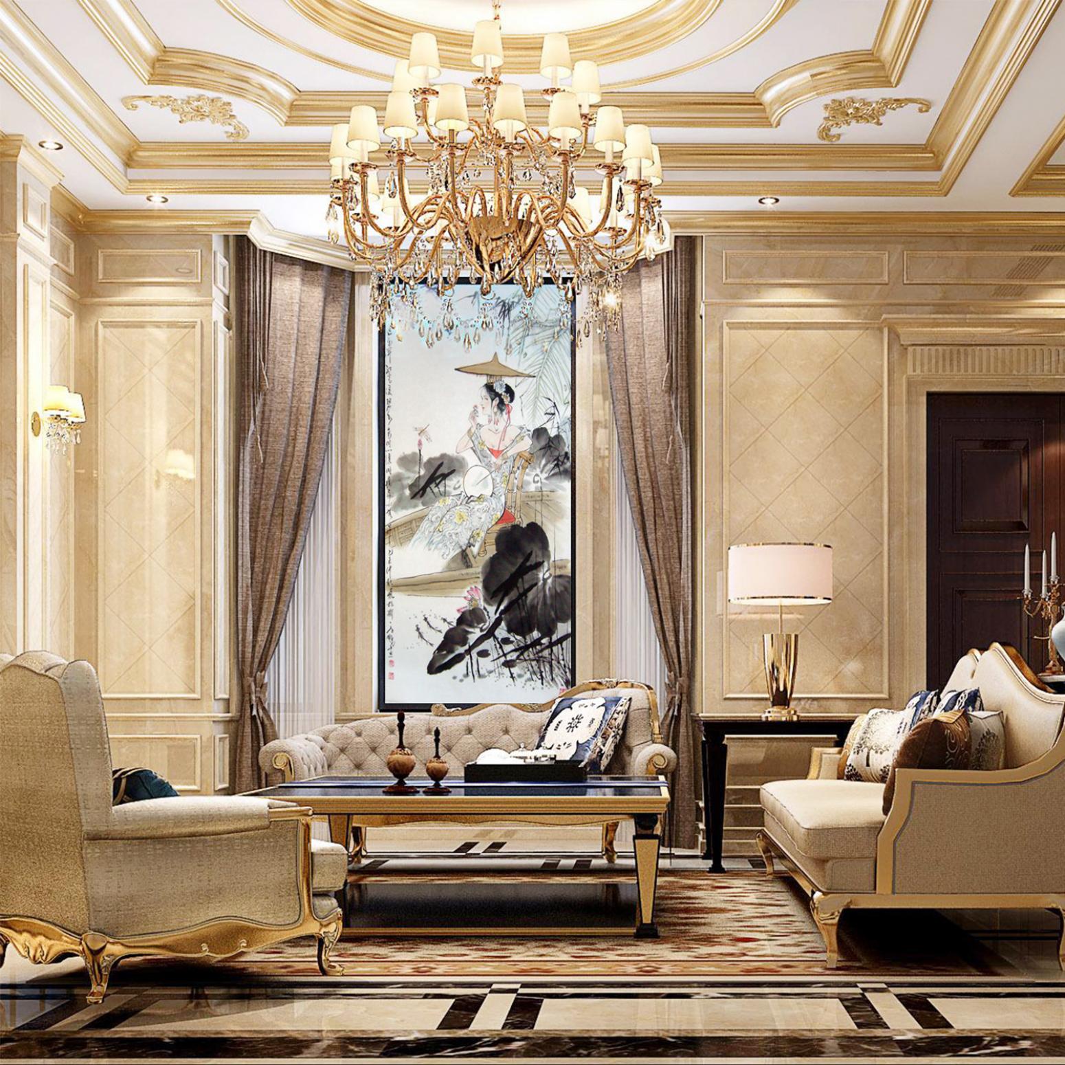 窦世魁国画作品《人物画-卧莲》【图3】