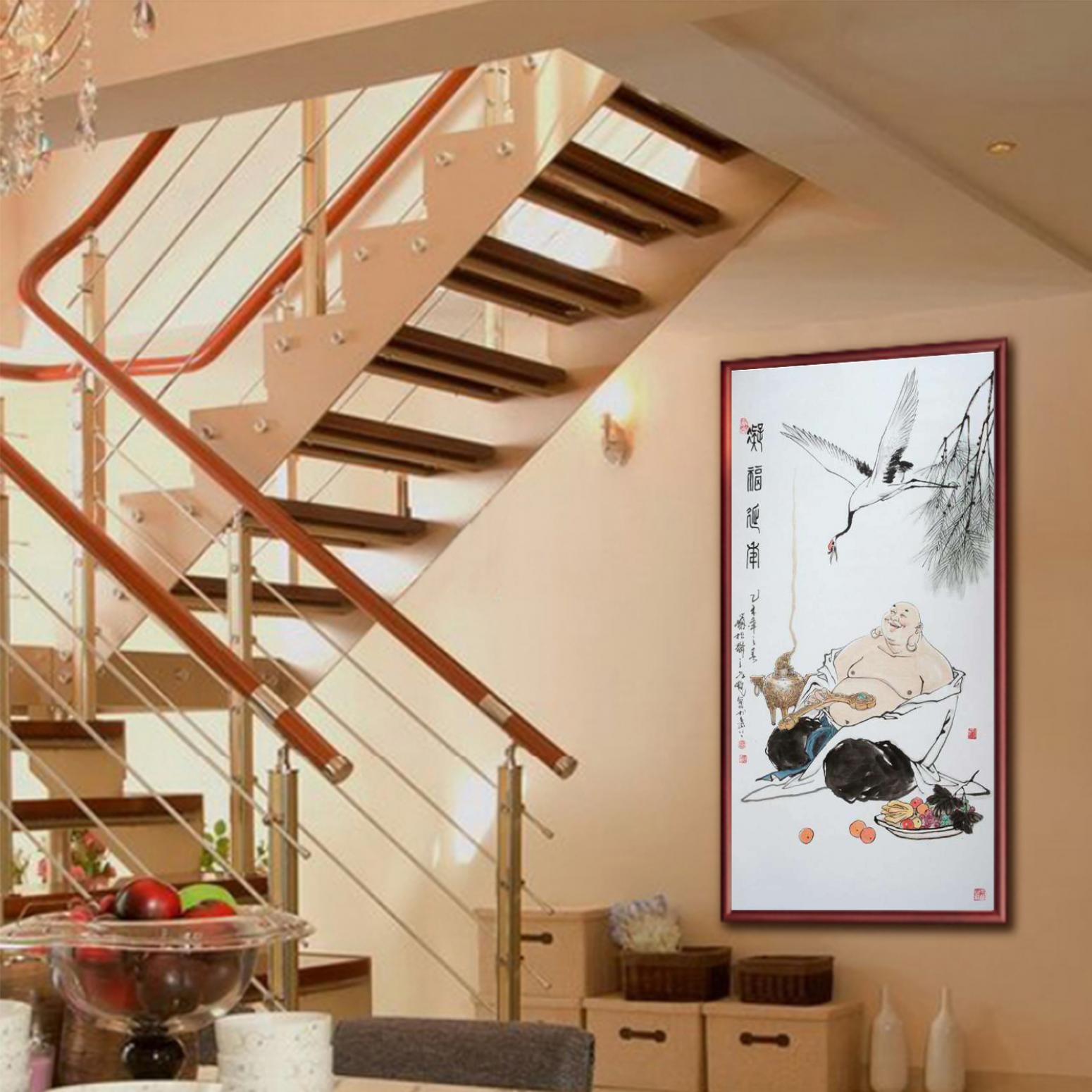 窦世魁国画作品《人物画-凝佛延年》【图3】