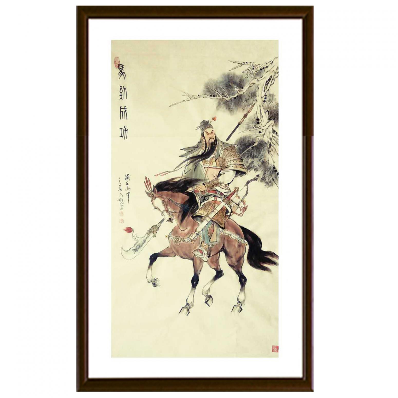 窦世魁国画作品《人物画-马到成功》【图2】