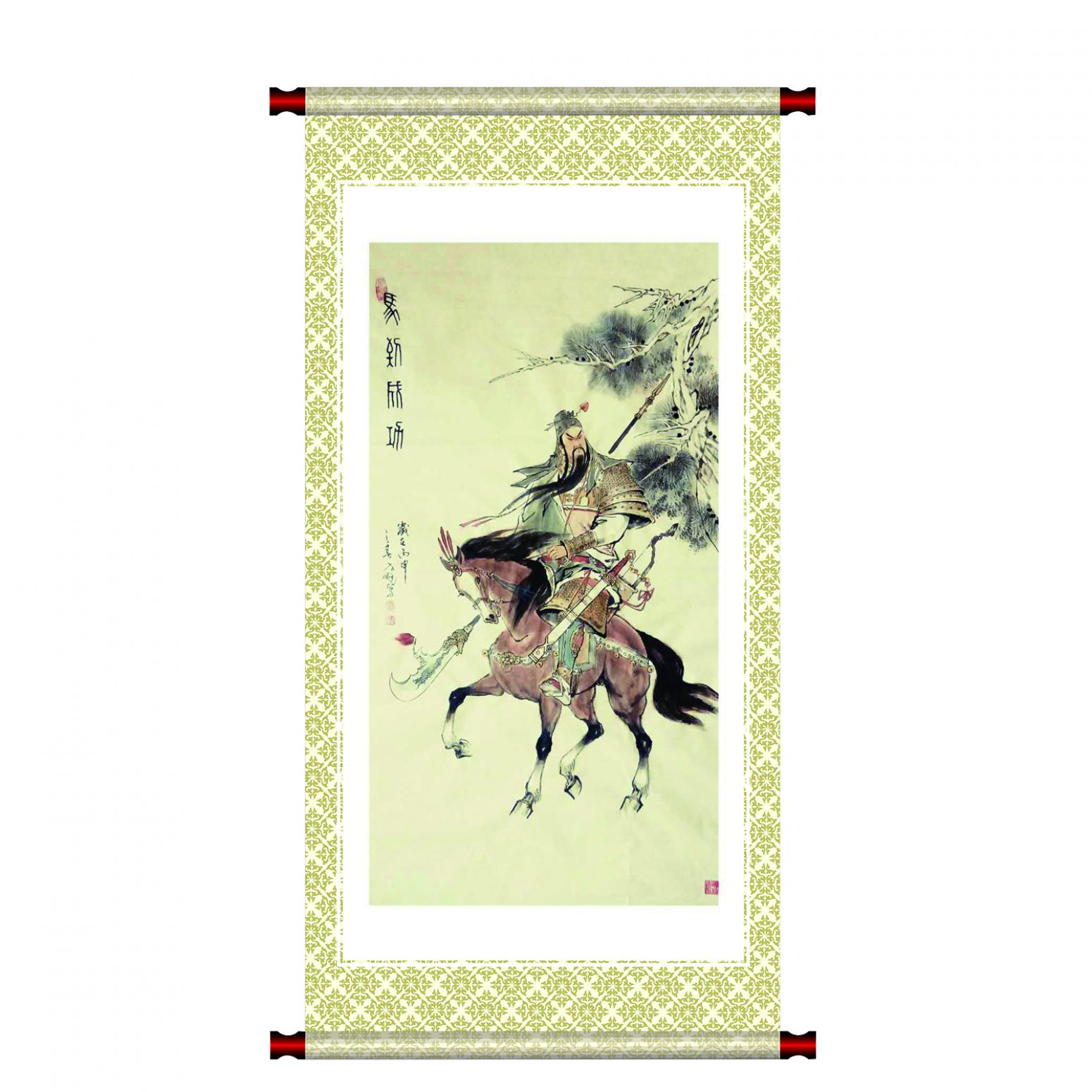 窦世魁国画作品《人物画-马到成功》【图1】