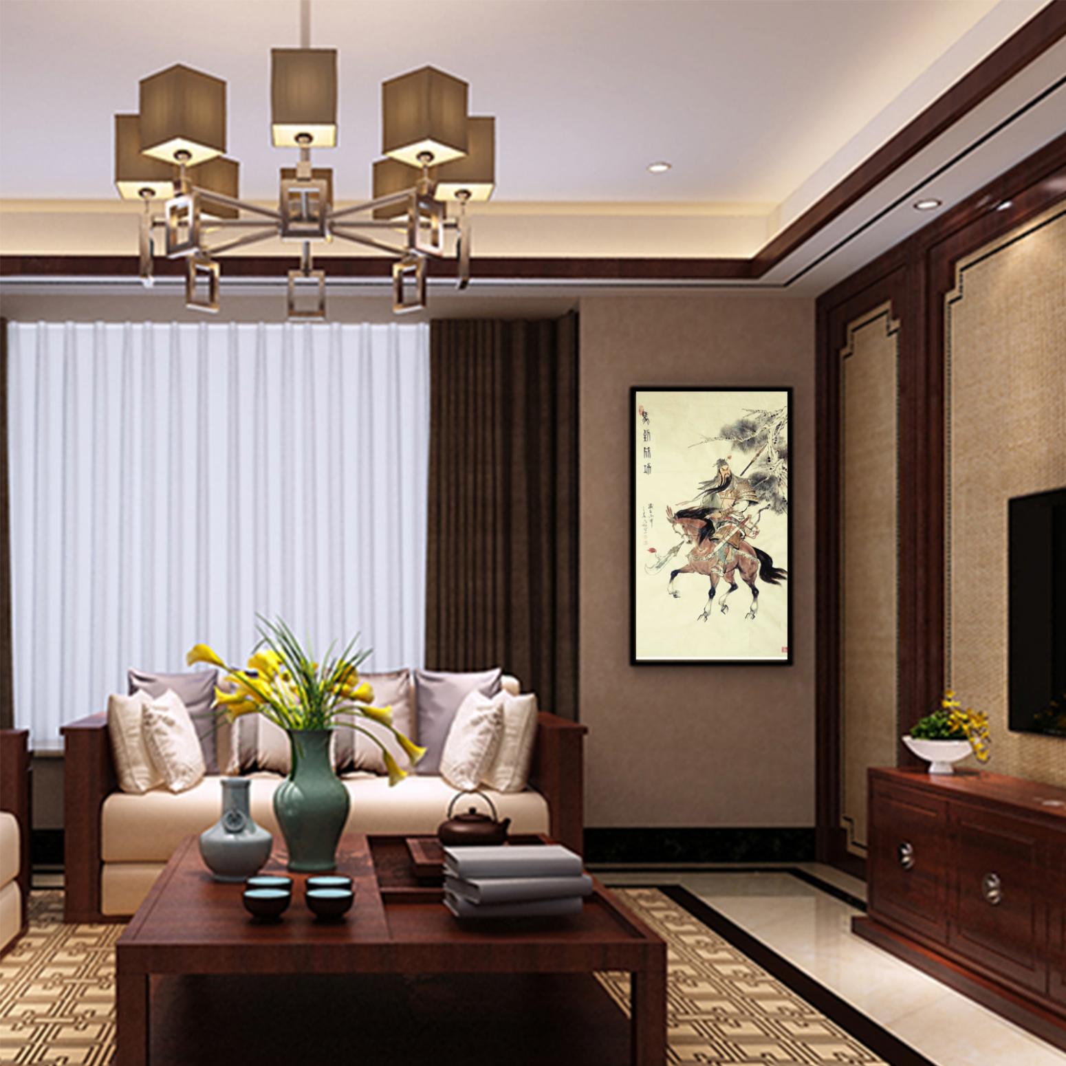 窦世魁国画作品《人物画-马到成功》【图3】