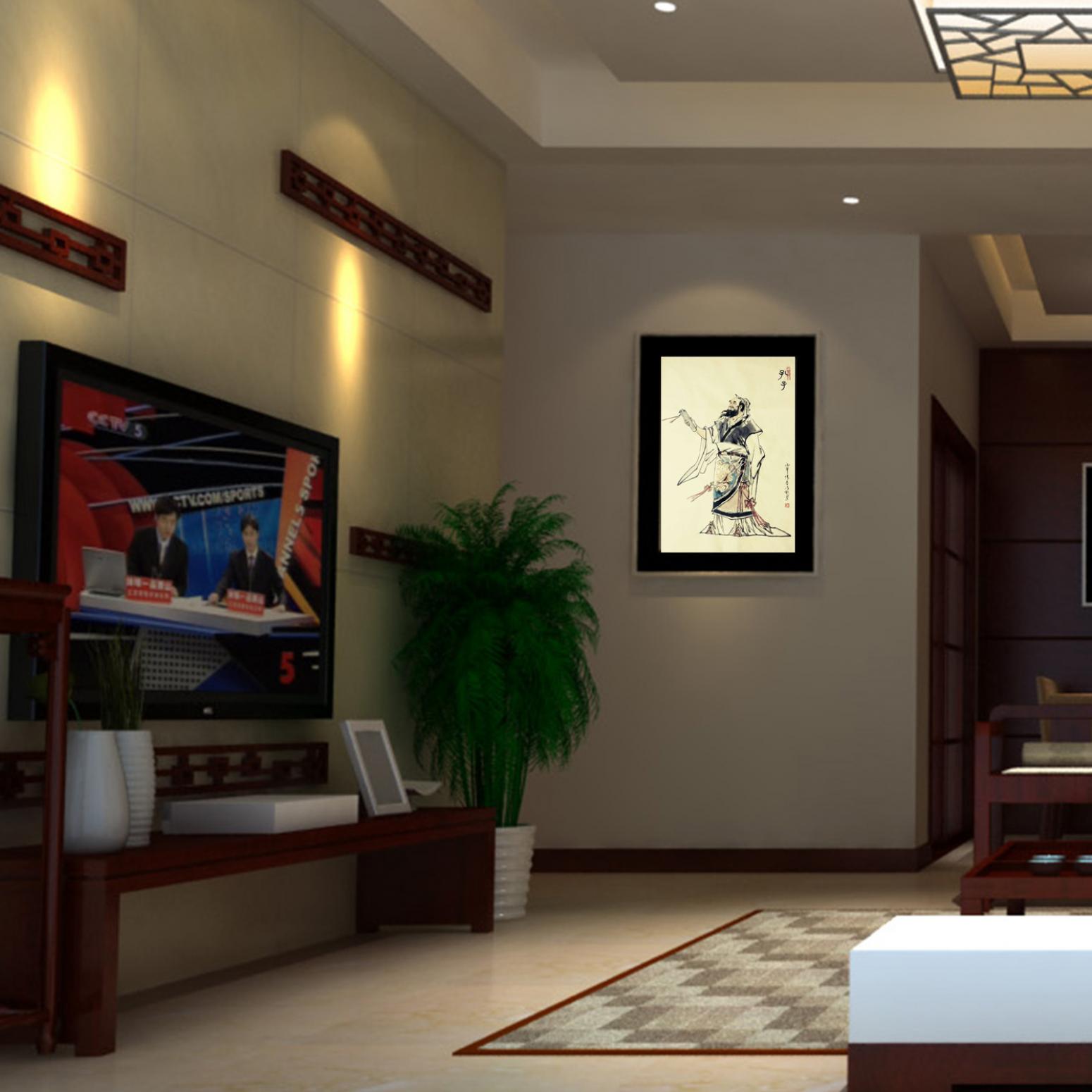 窦世魁国画作品《人物画-孔子》【图3】