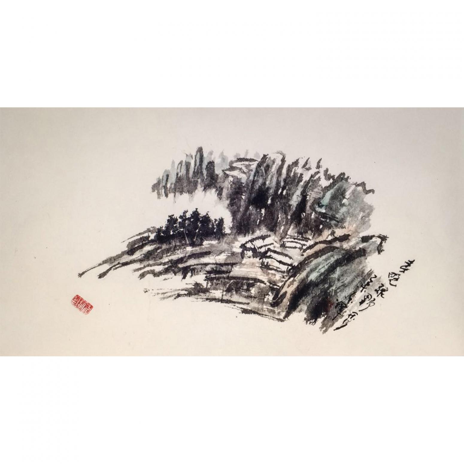 黄东辉国画作品《【那影】作者黄东辉》