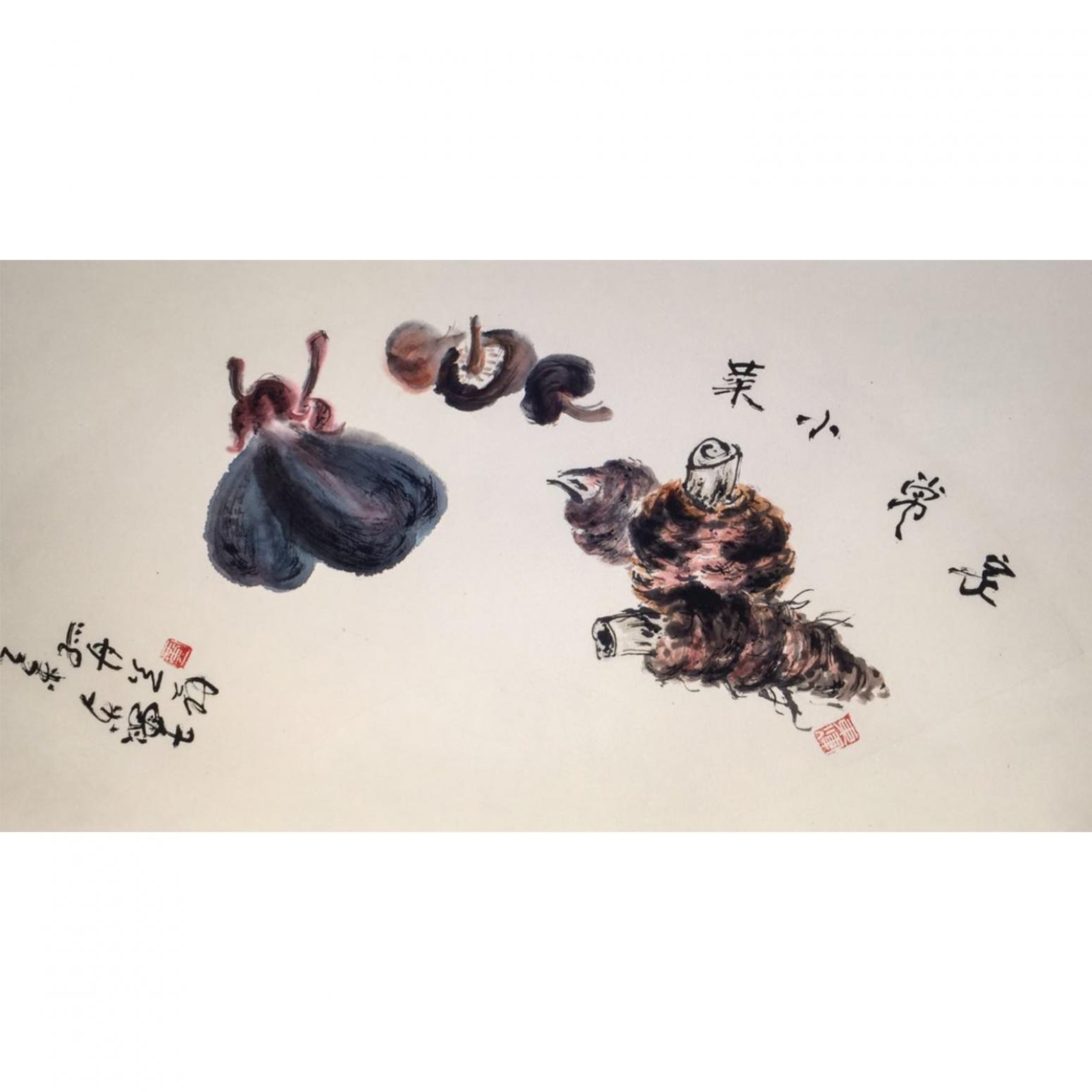 黄东辉国画作品《【家常小菜】作者黄东辉》