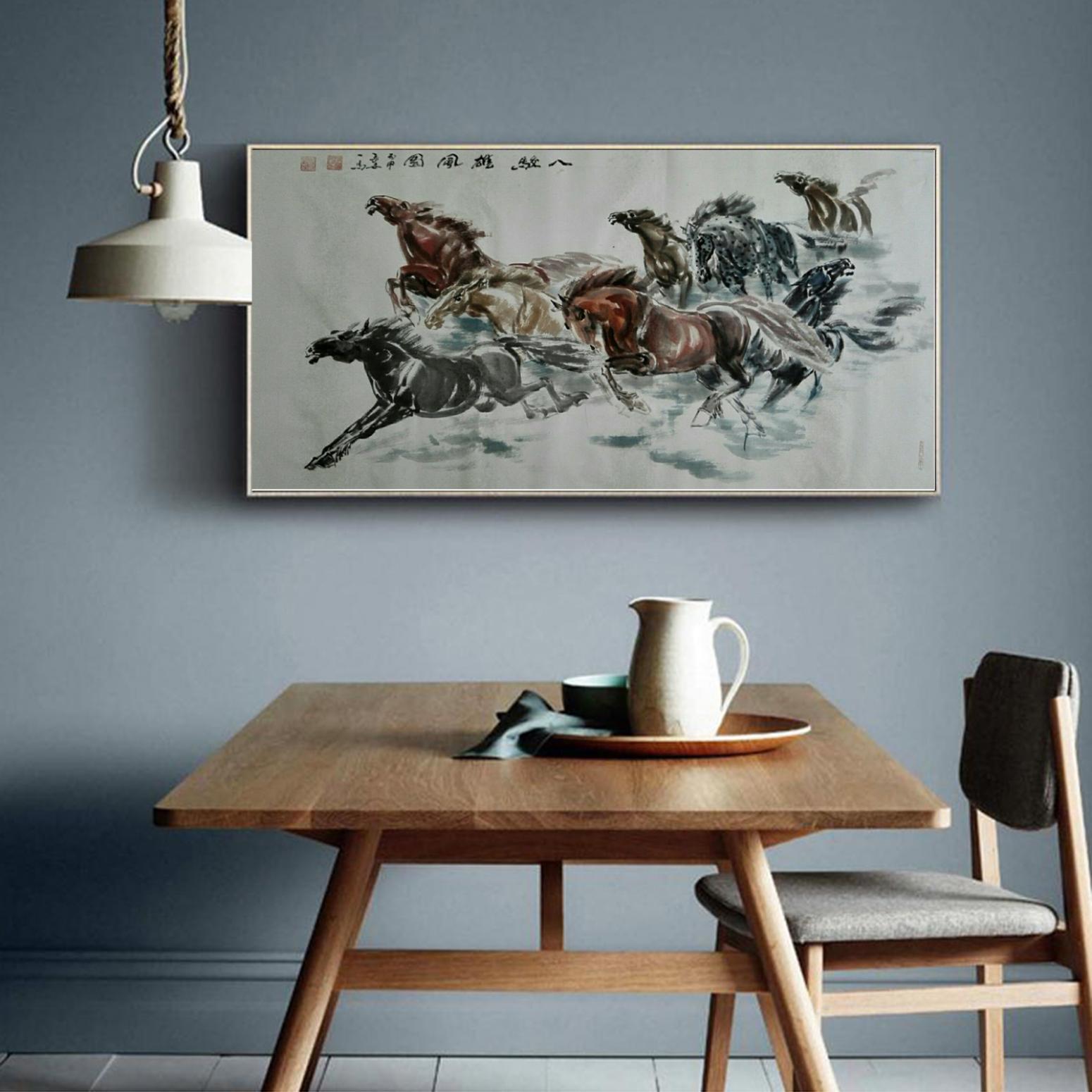 邵西安国画作品《【八骏雄风图】作者邵西安》【图3】