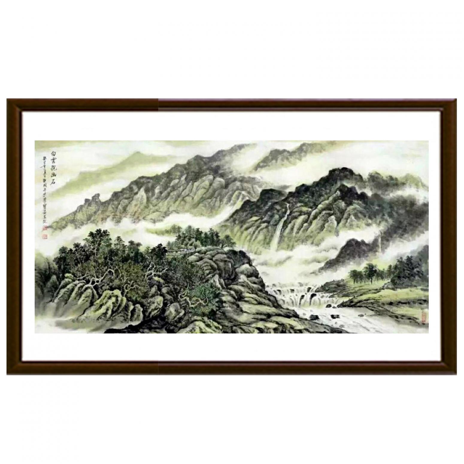 樊国平国画作品《【白云抱幽石】》【图2】