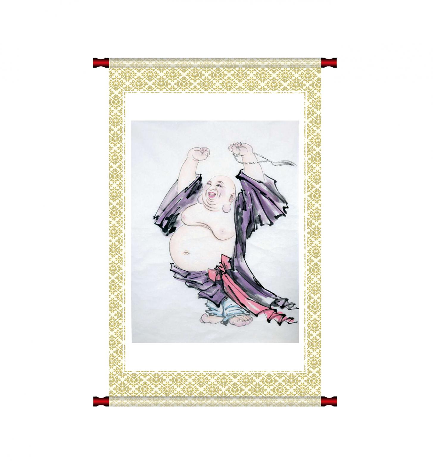 徐景莲国画作品《【大肚子佛】徐景莲》【图2】