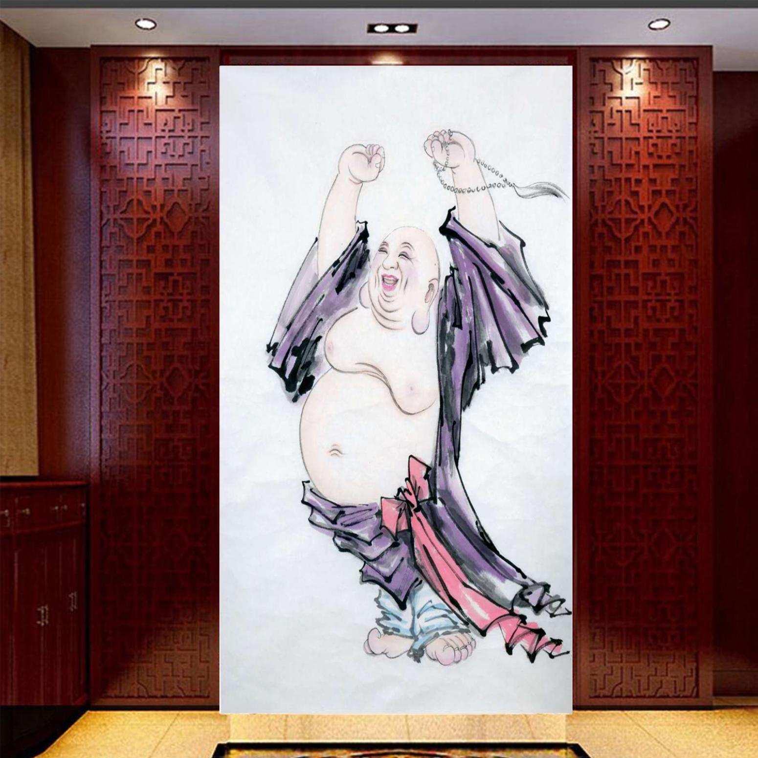 徐景莲国画作品《【大肚子佛】徐景莲》【图3】