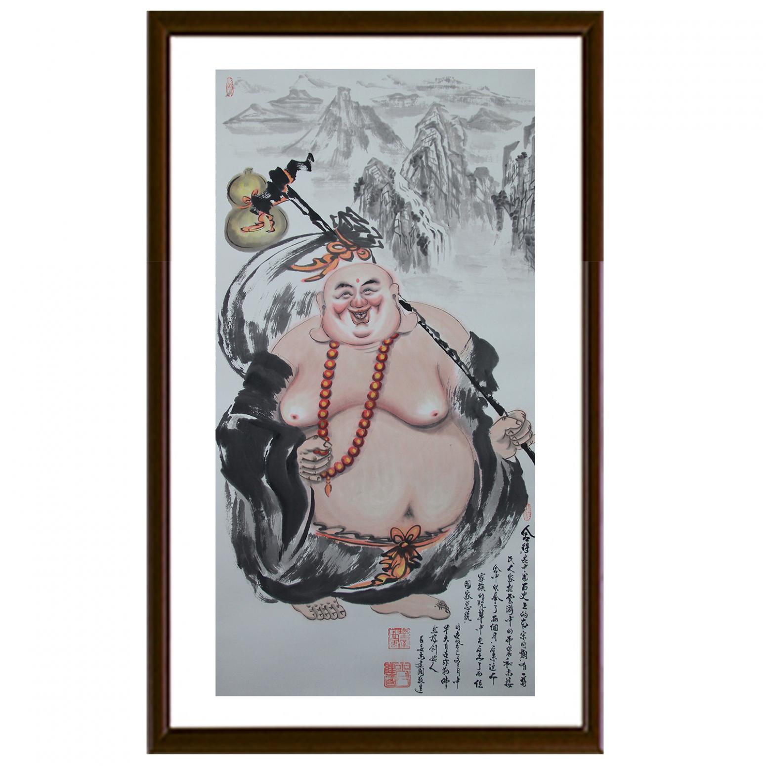 尚建国国画作品《【大自在弥勒佛89】作者尚建国》【图1】