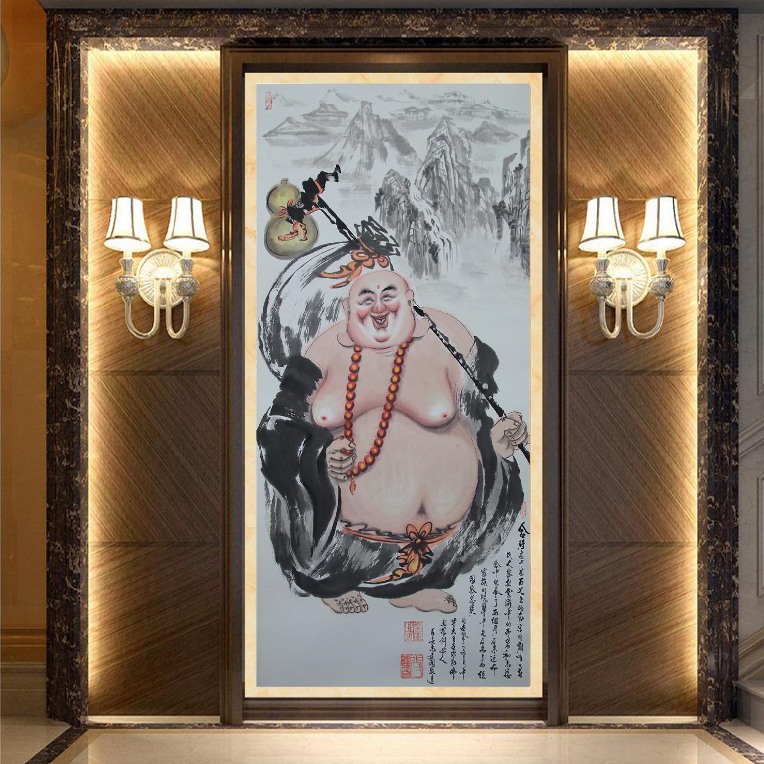 尚建国国画作品《【大自在弥勒佛89】作者尚建国》【图3】