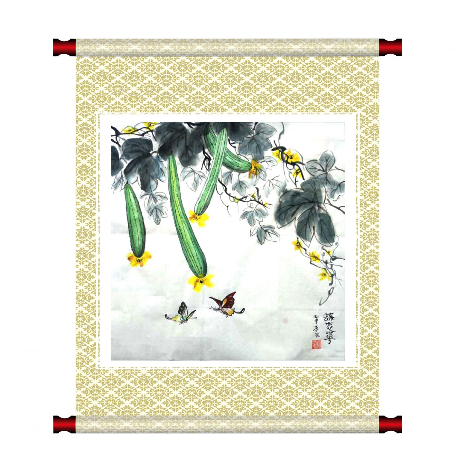 李牧国画作品《【蝶恋花】作者李牧》【图1】