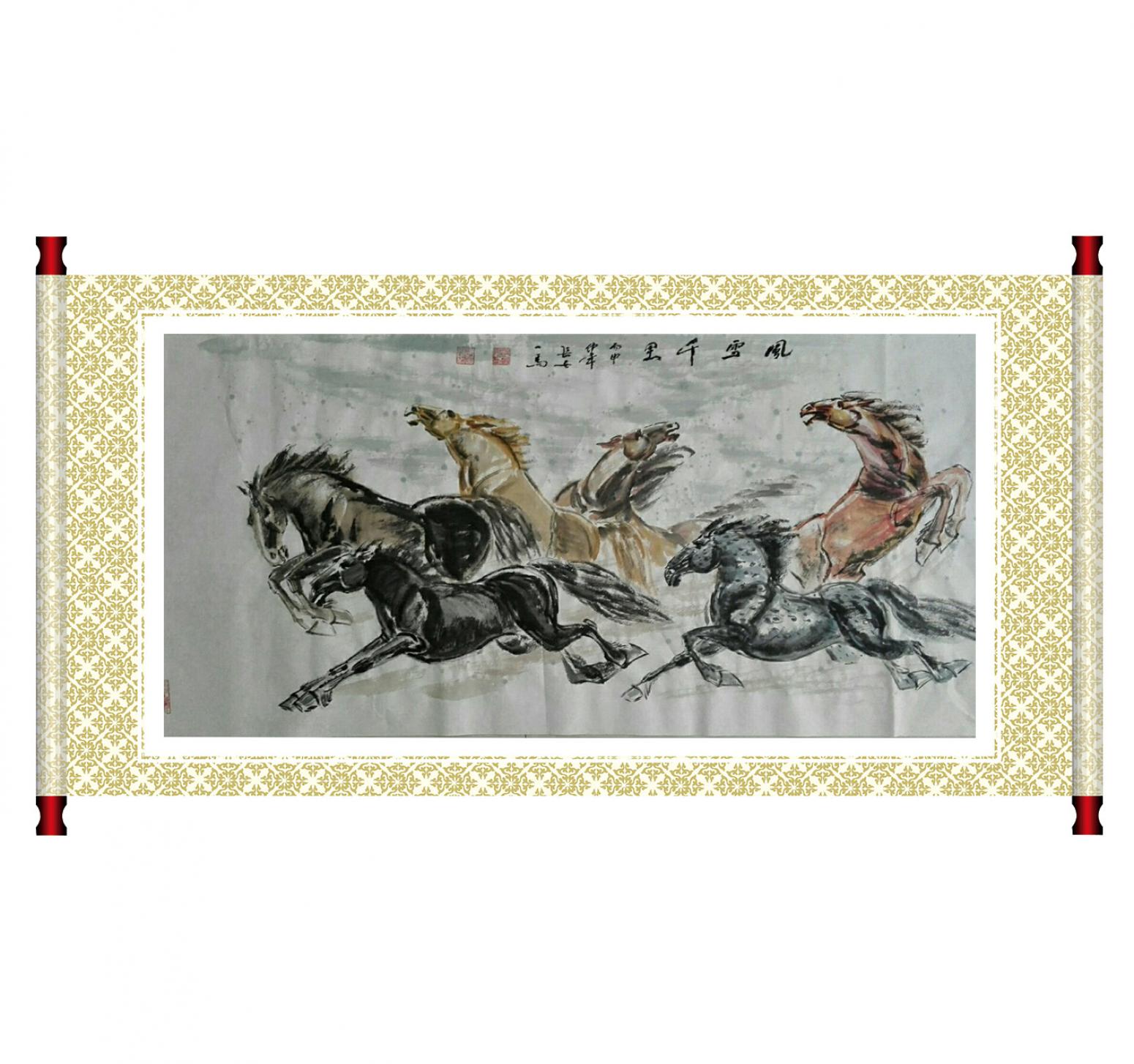 邵西安国画作品《【风驰千里】作者邵西安》【图1】