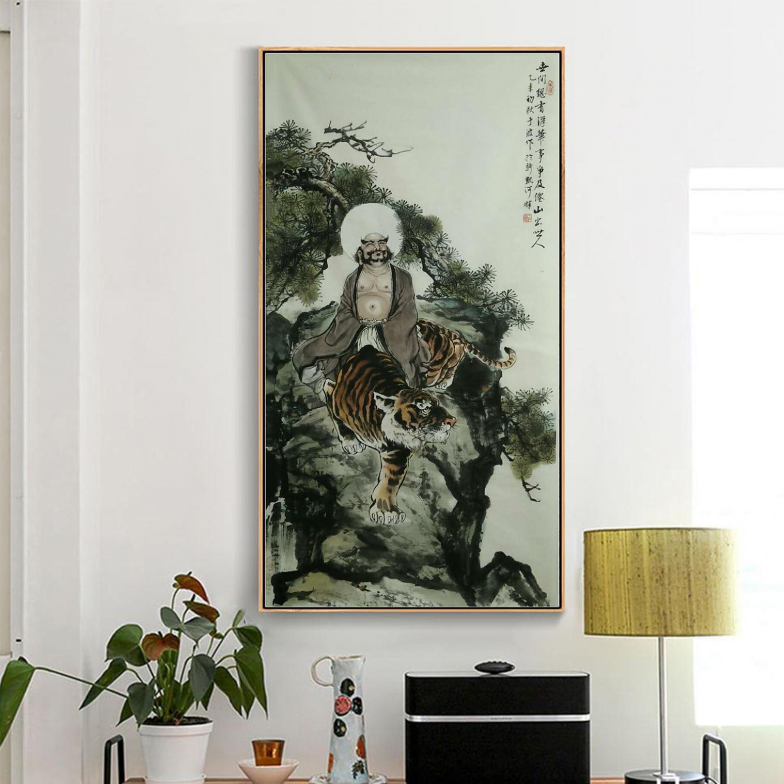 于波国画作品《【伏虎罗汉】作者于波》【图3】