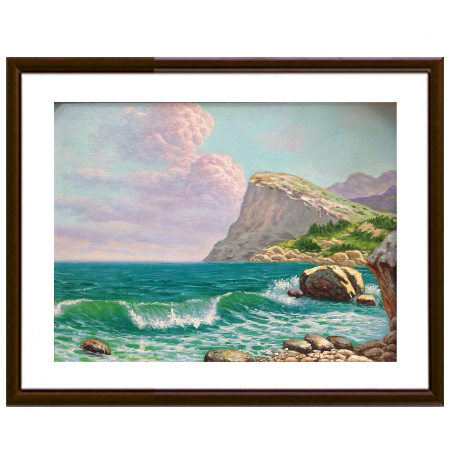 莫明标油画作品《【海浪】作者莫明标》【图1】