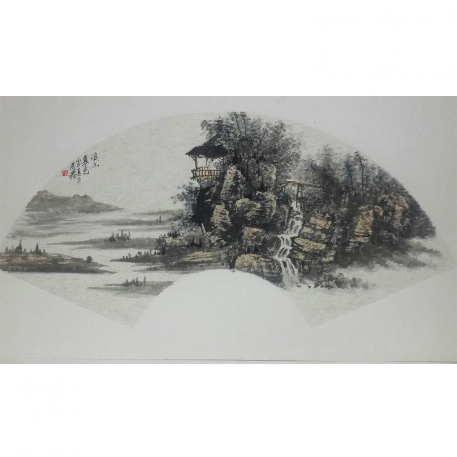 莫庆臻国画作品《【山水3】作者莫庆臻》